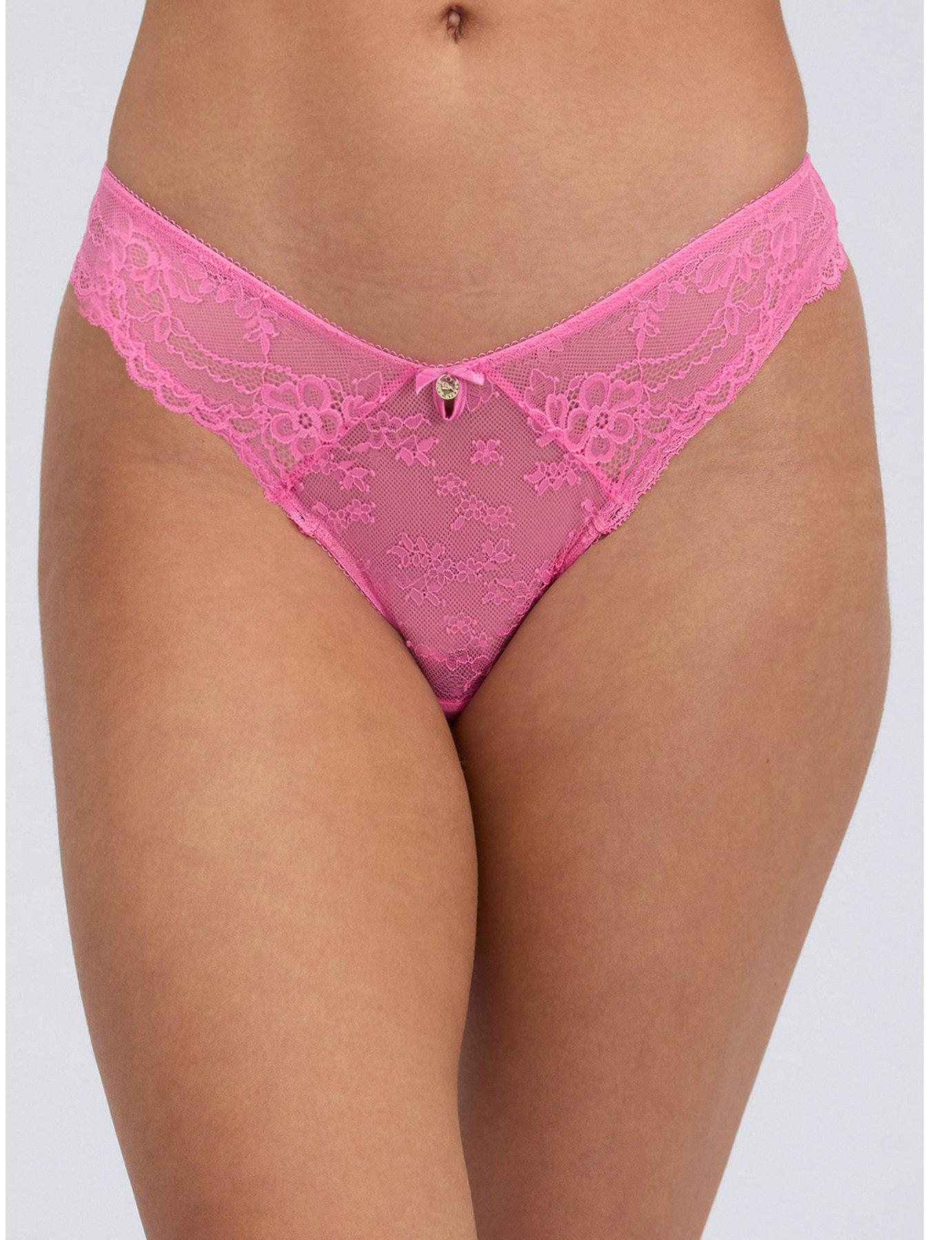 Image 5 of 5 of Boux Avenue Poppy Lace Brief - Hot Pink