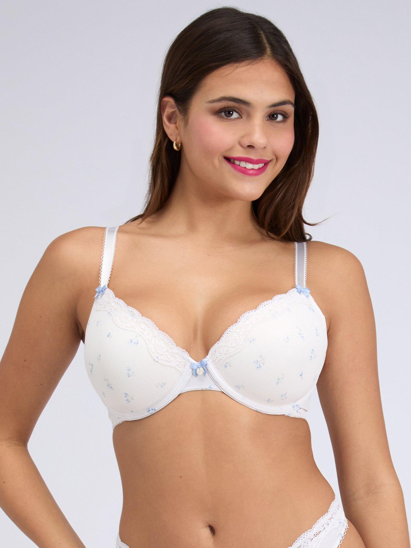 Boux Avenue Boux Avenue Daphne Print Plunge Bra - Ivory Mix