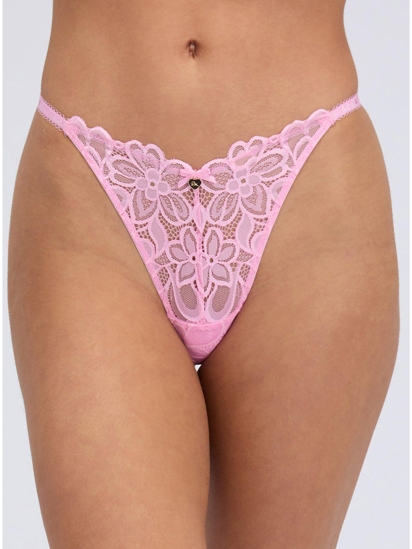 Image 1 of 4 of Boux Avenue Heidi Thong - Bubblegum Pink