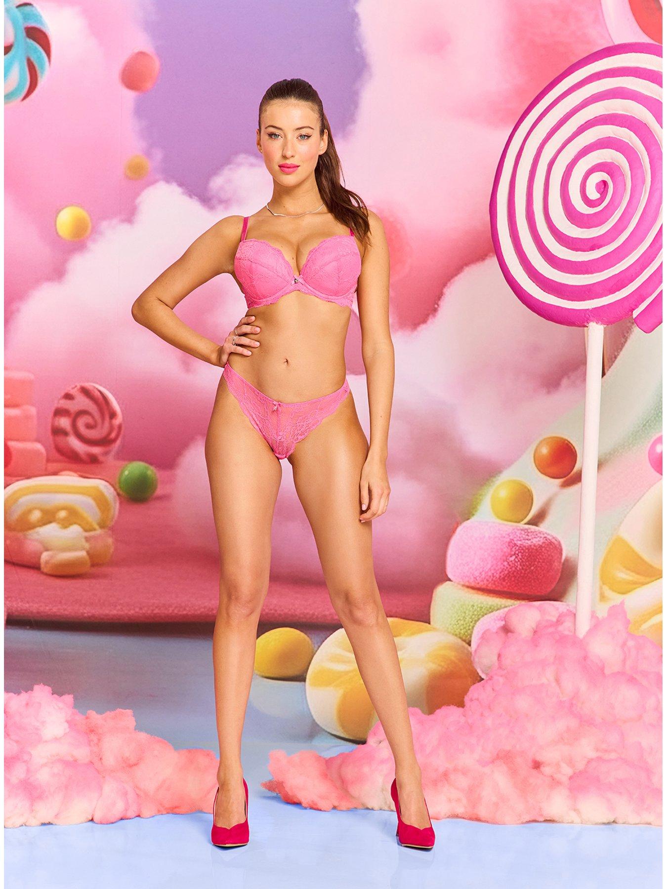 Image 1 of 5 of Boux Avenue Boxu Mollie 24 Thong - Hot Pink
