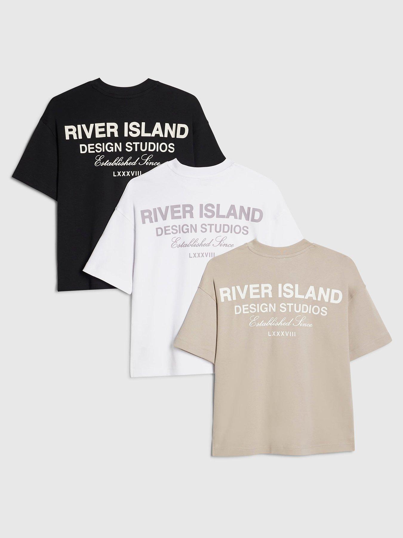 River Island Boys 3 Pack T-Shirts - Multi