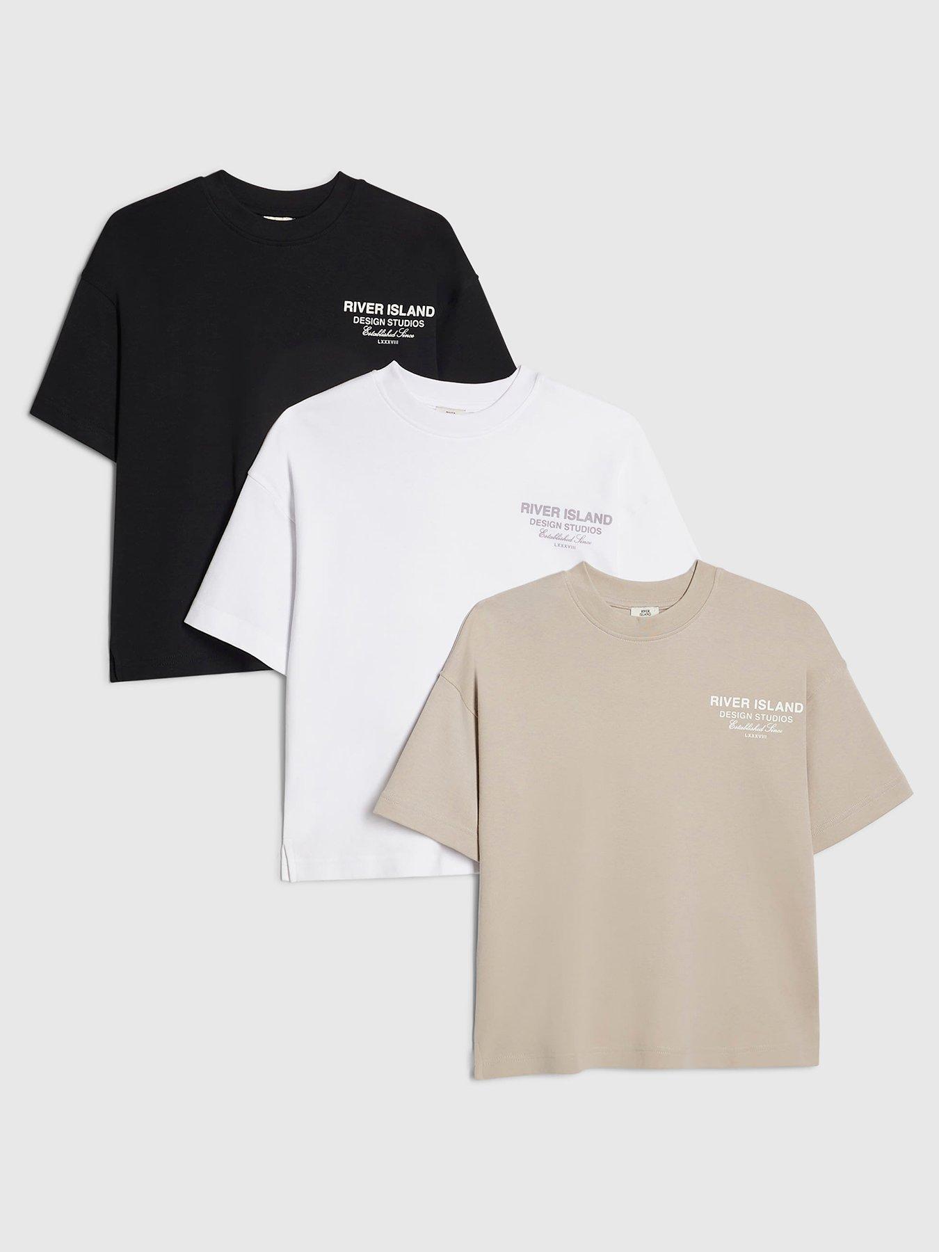 River Island Boys Ri 3 Pack T-shirts - Multi