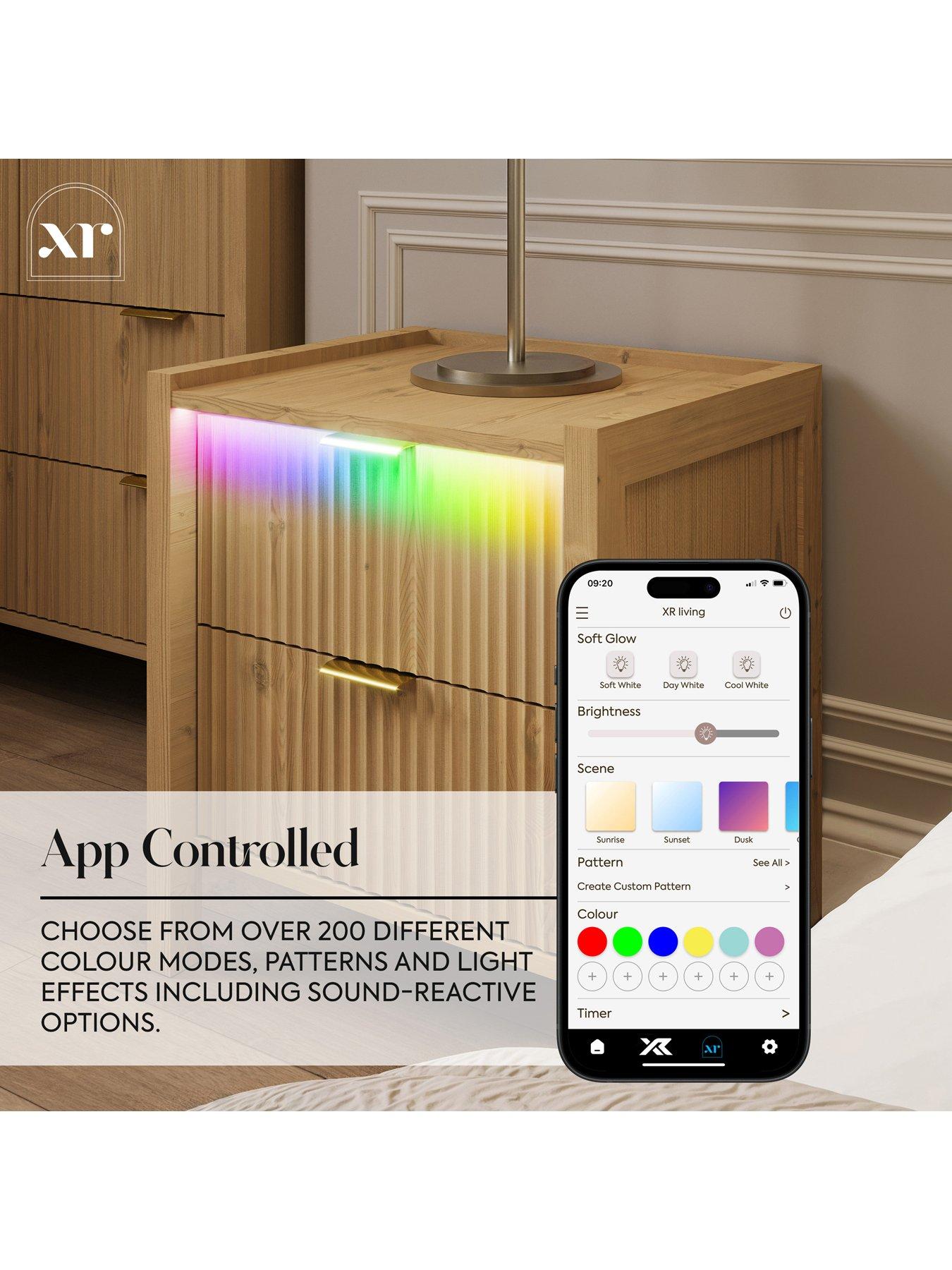 Image 4 of 7 of XR Living Dakota Side Table With App Control Lights