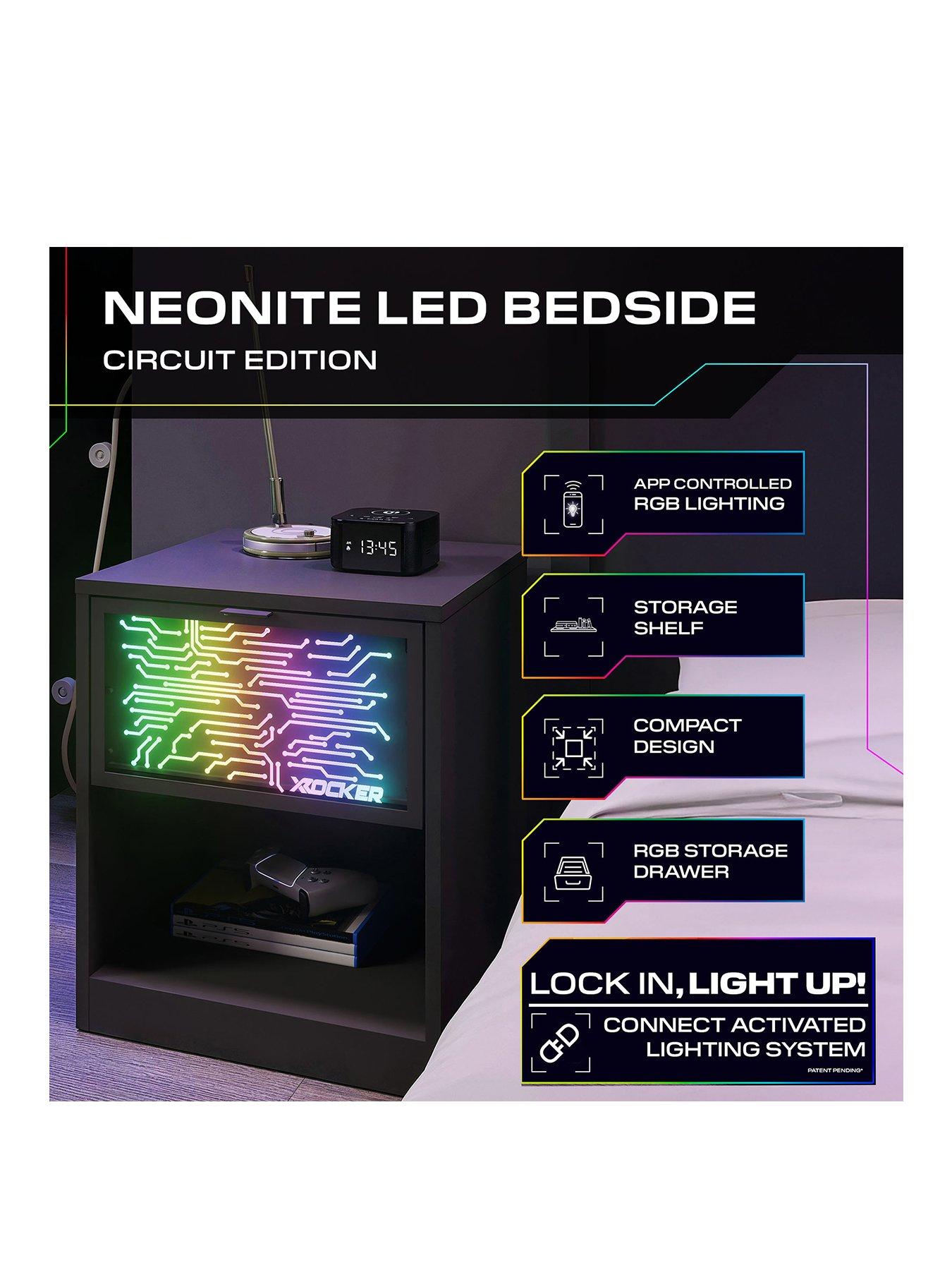  image of x-rocker-neonite-bedside-circuit-edition-with-app-control-led-lights