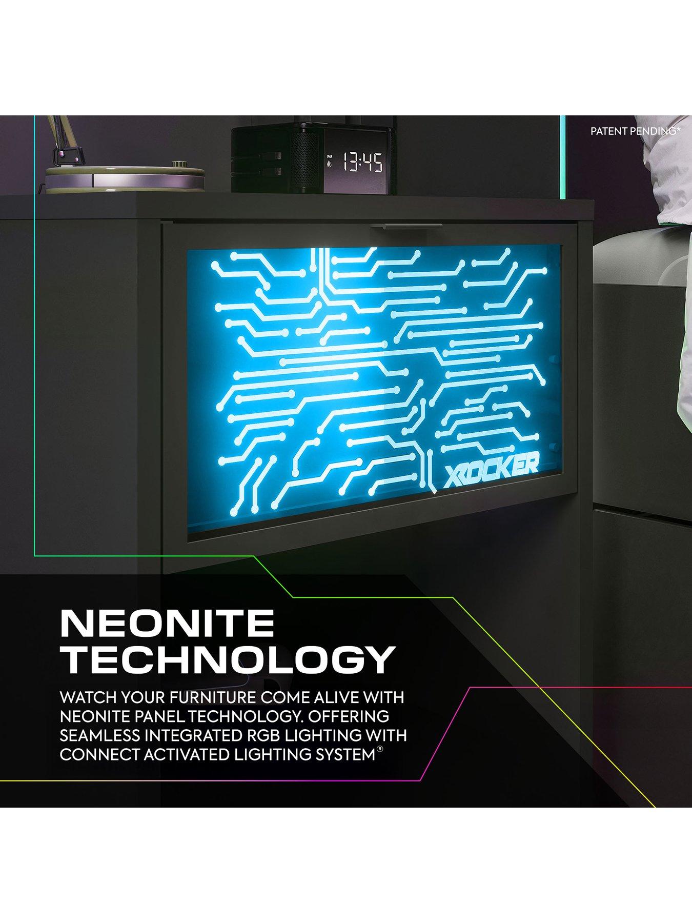  image of x-rocker-neonite-bedside-circuit-edition-with-app-control-led-lights