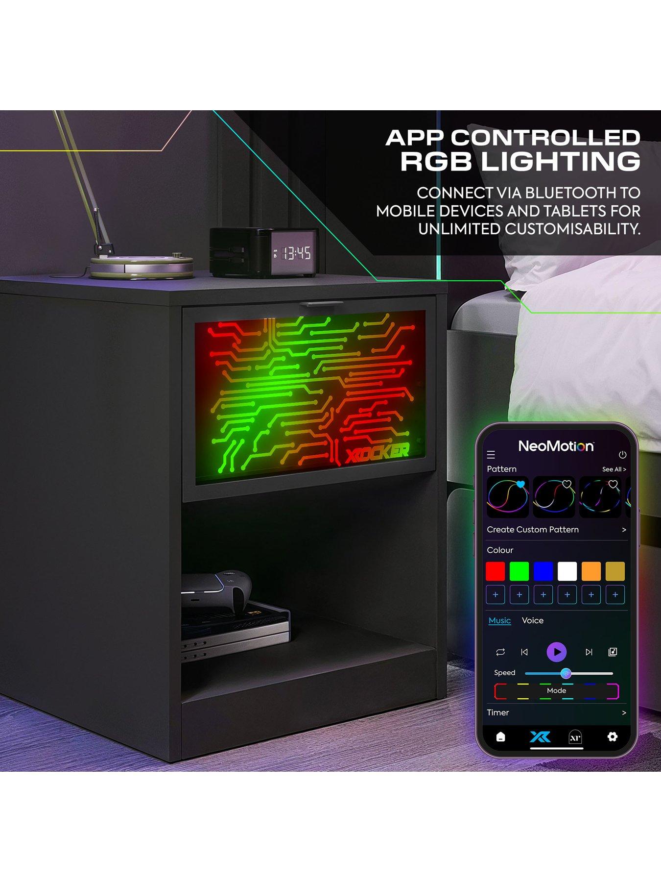  image of x-rocker-neonite-bedside-circuit-edition-with-app-control-led-lights