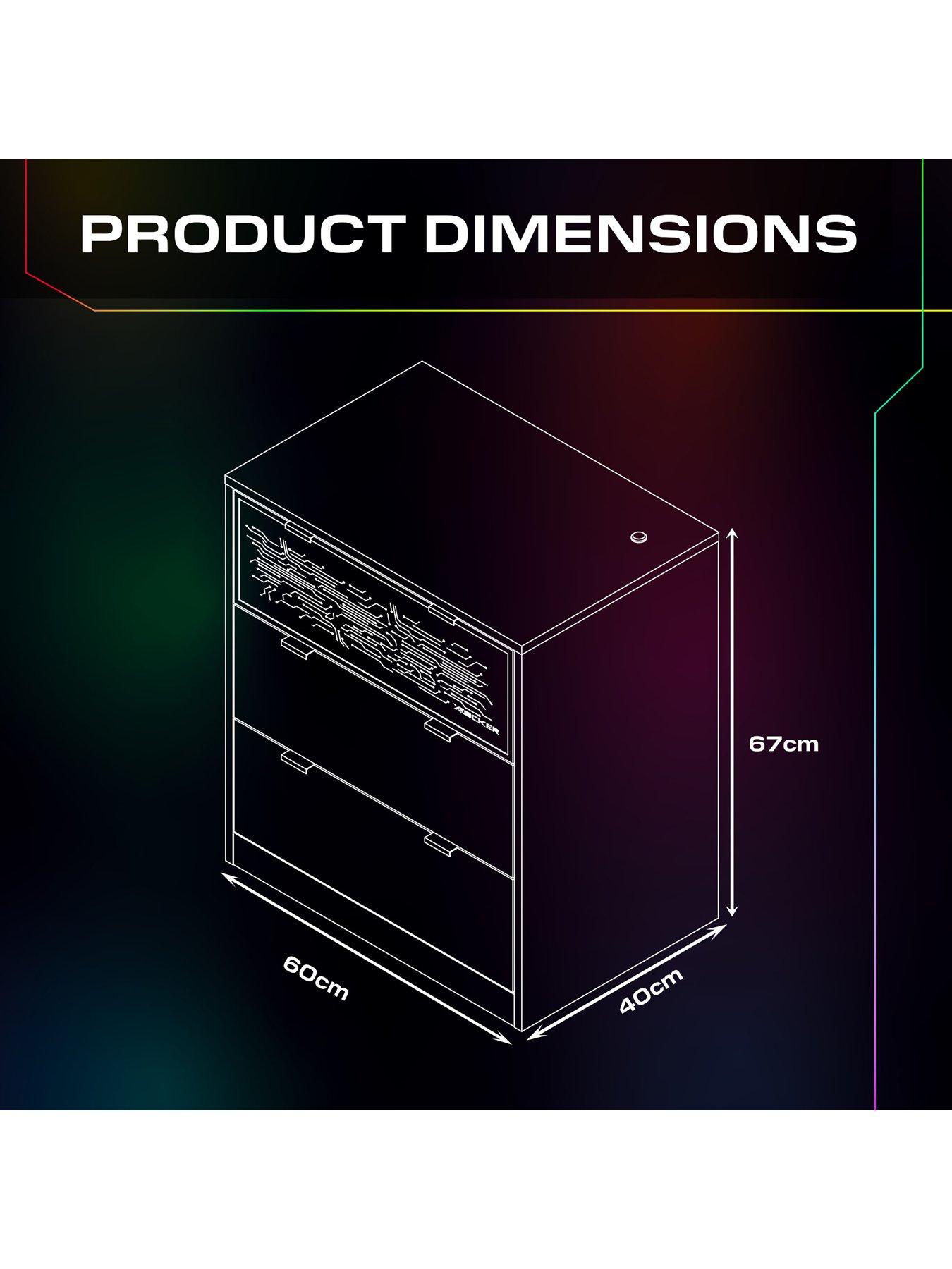 Image 7 of 8 of X Rocker Neonite Chest Of Drawers Circuit Edition With App Control Led Lights