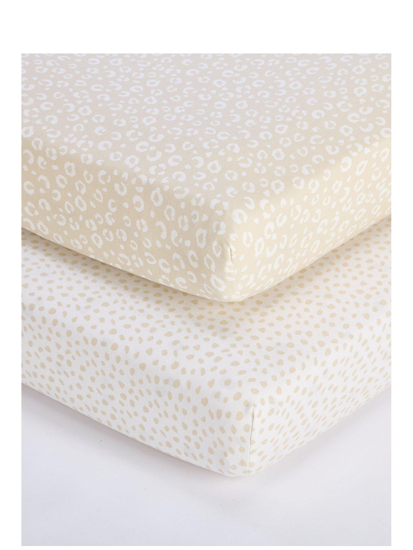  image of tutti-bambini-bedside-crib-fitted-sheets-2-pack-love-cats