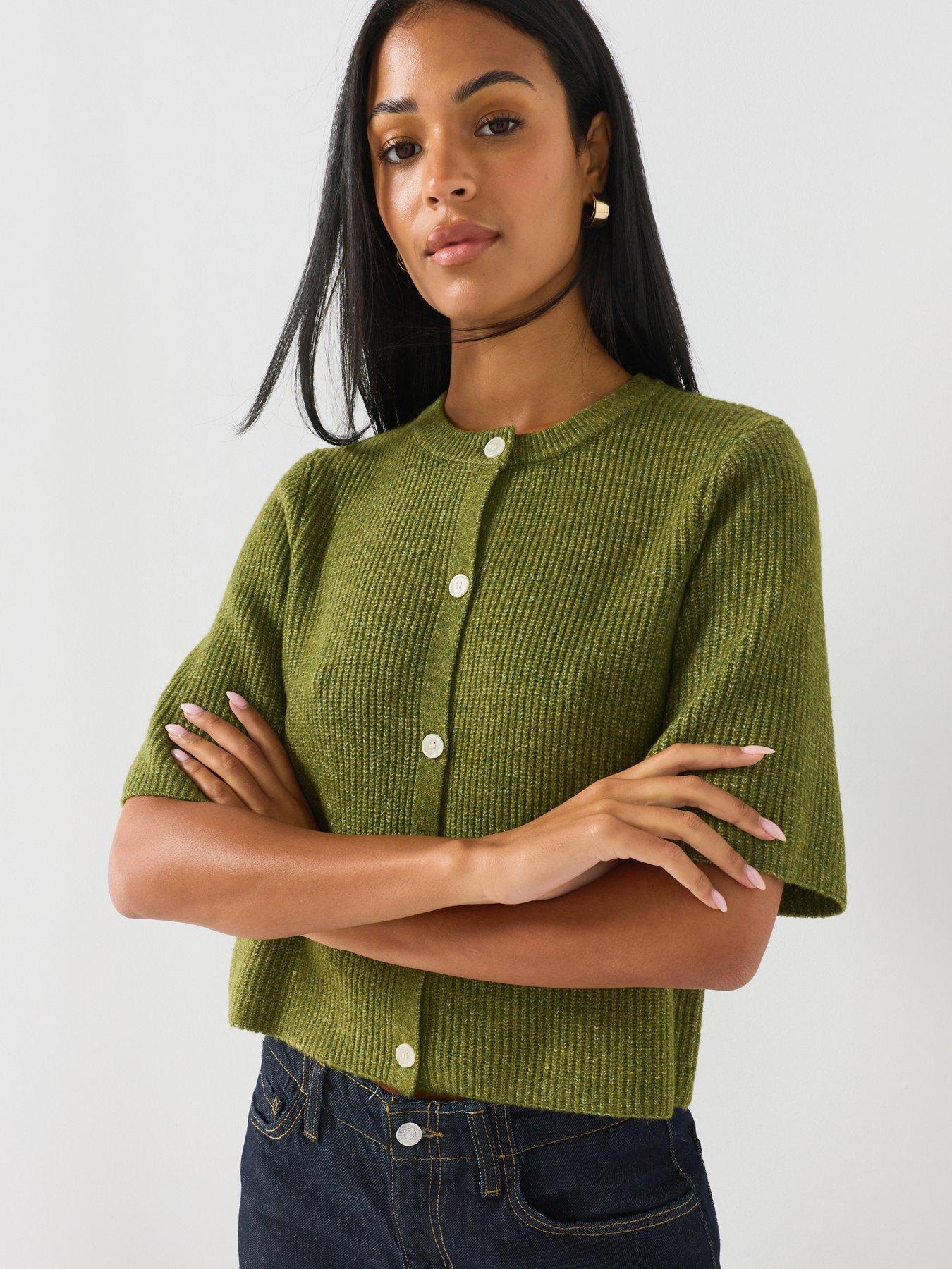PIECES Pcsilly Ss O-neck Knit Cardigan Noos Bc