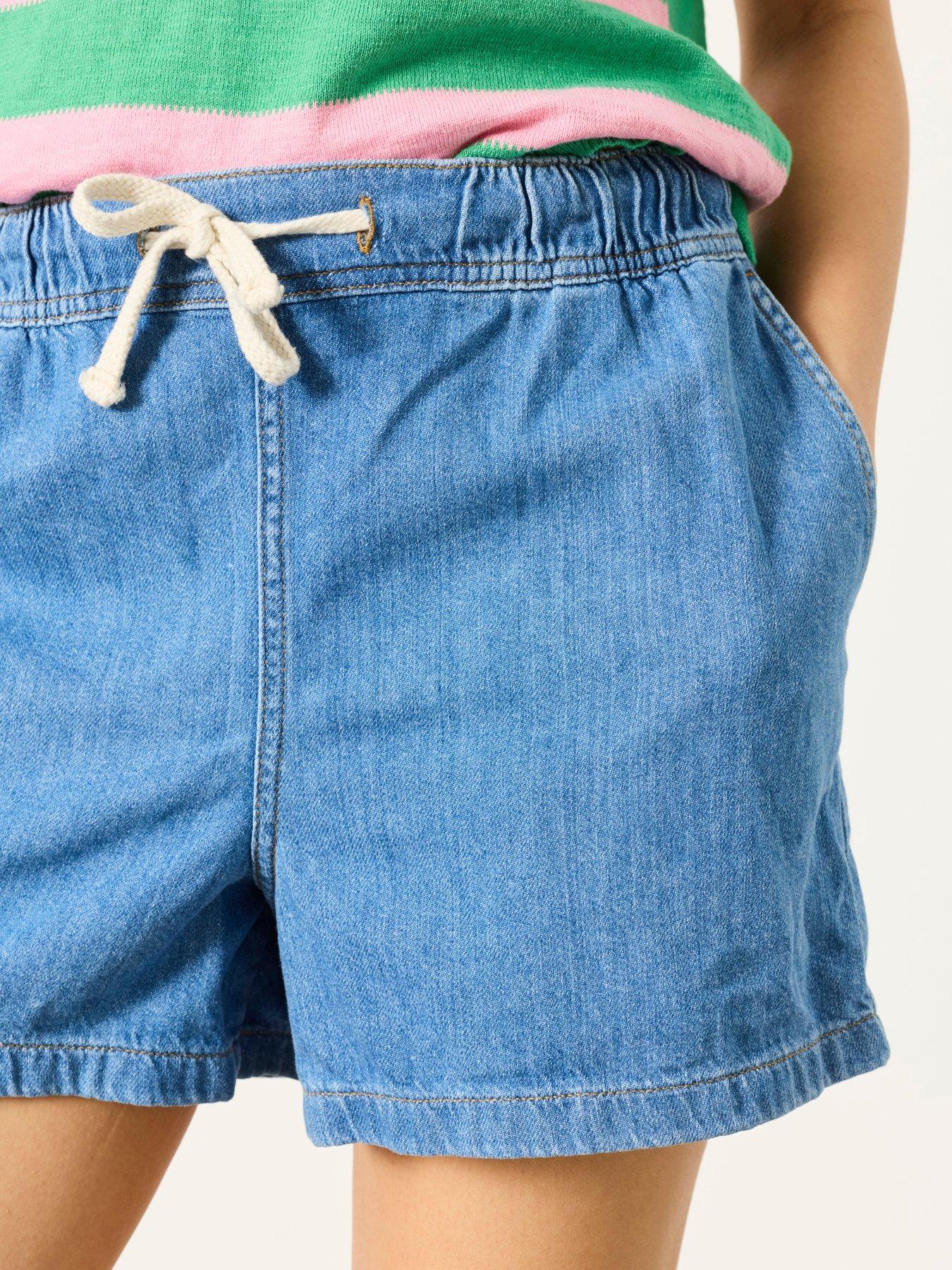 Image 4 of 6 of FatFace Cosby Denim Shorts - Light Wash