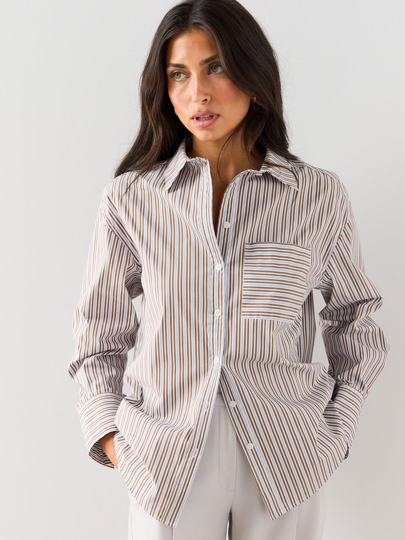 The Very Collection Oversized Stripe Shirt