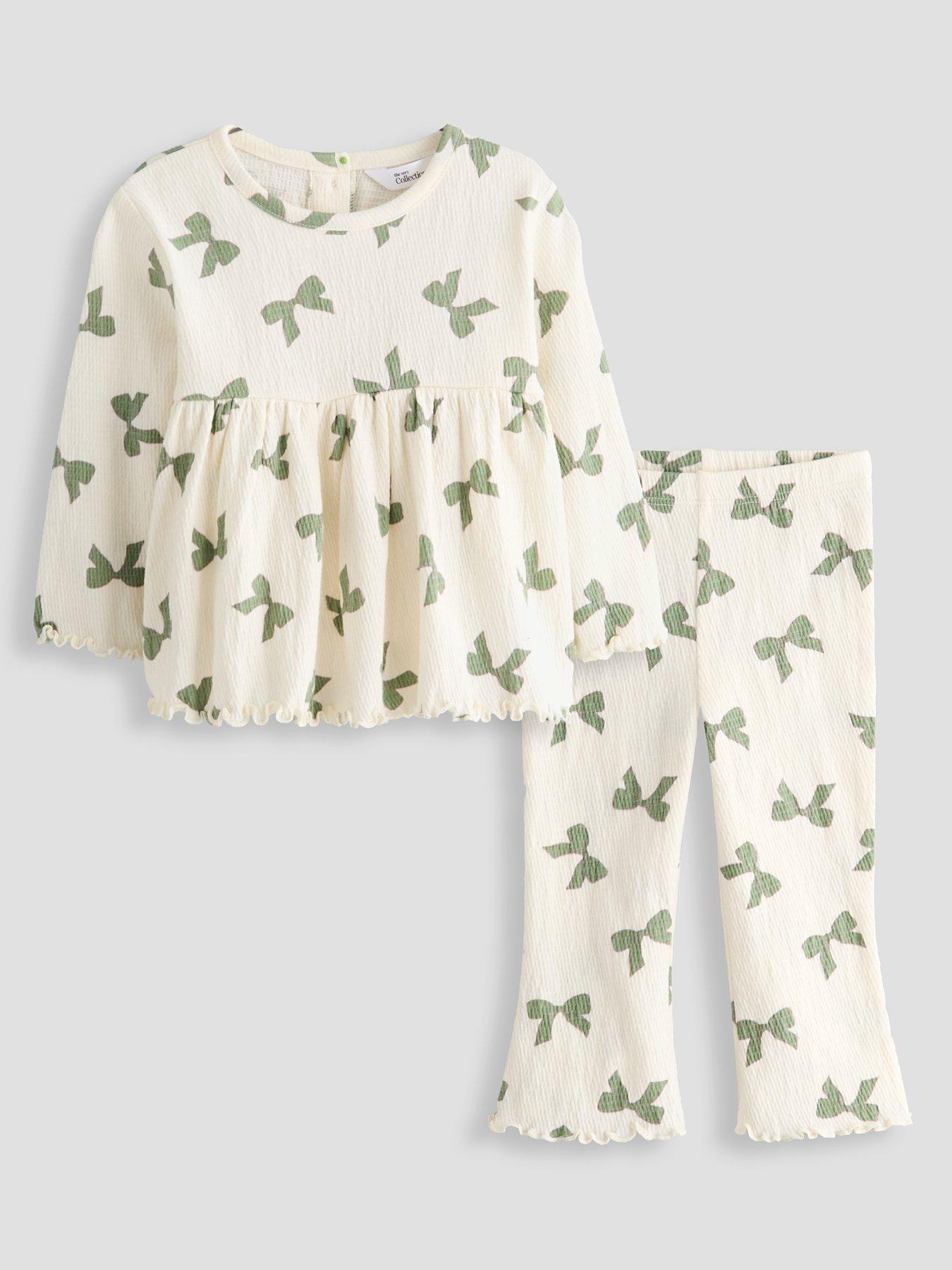 The Very Collection Baby Girl Crinkle Top And Flare Set - Multi