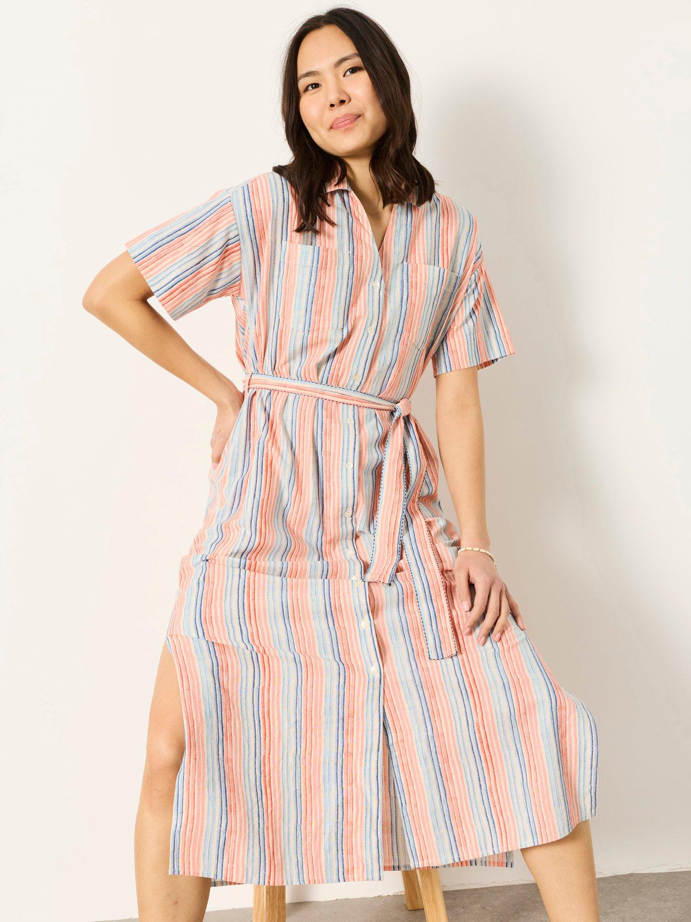 FatFace Susie Stripe Shirt Dress - Multi