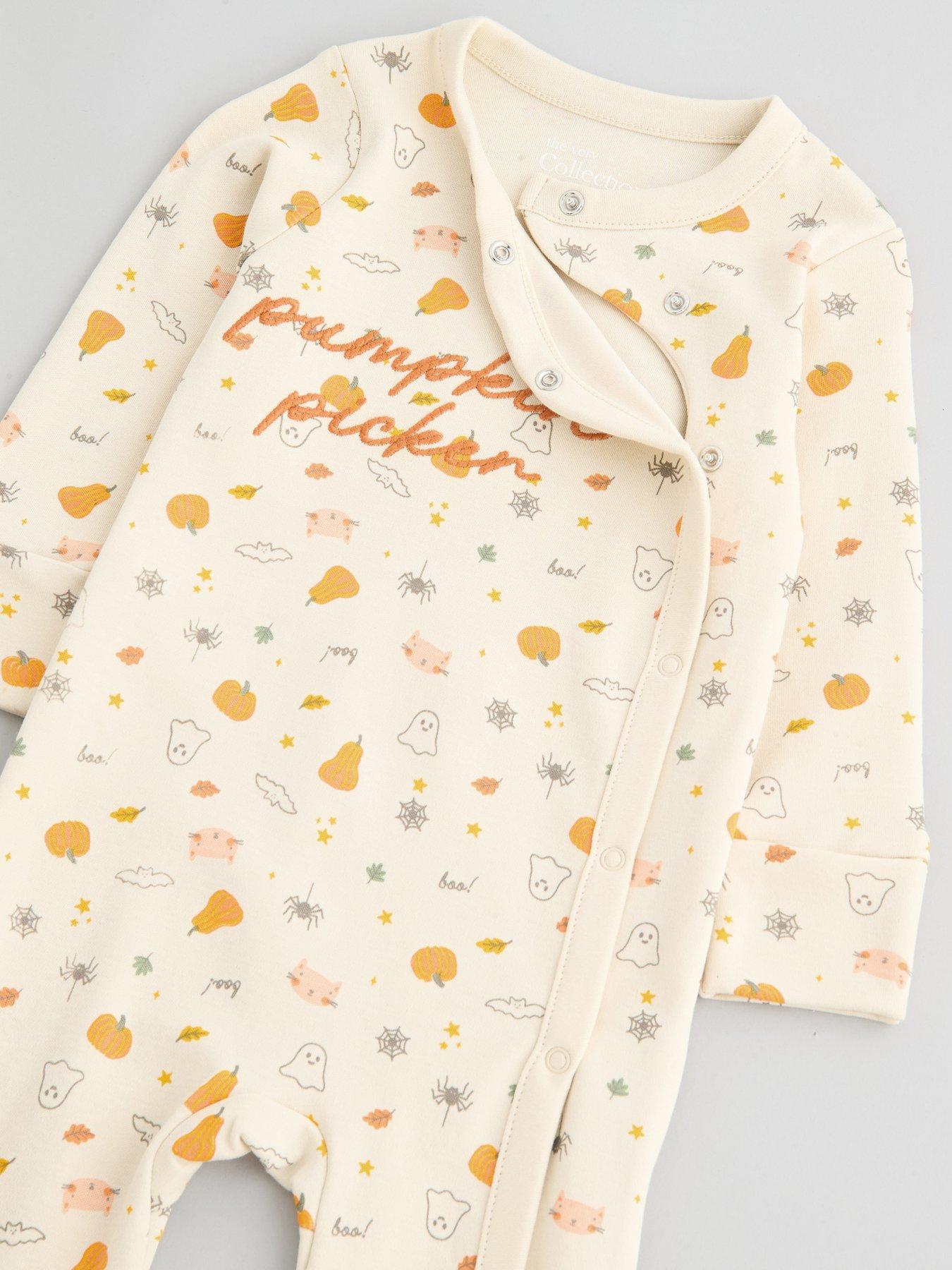 Image 4 of 4 of The Very Collection Pumpkin Picker Single Sleepsuit (0-3 months - 18-24 months) - Multi