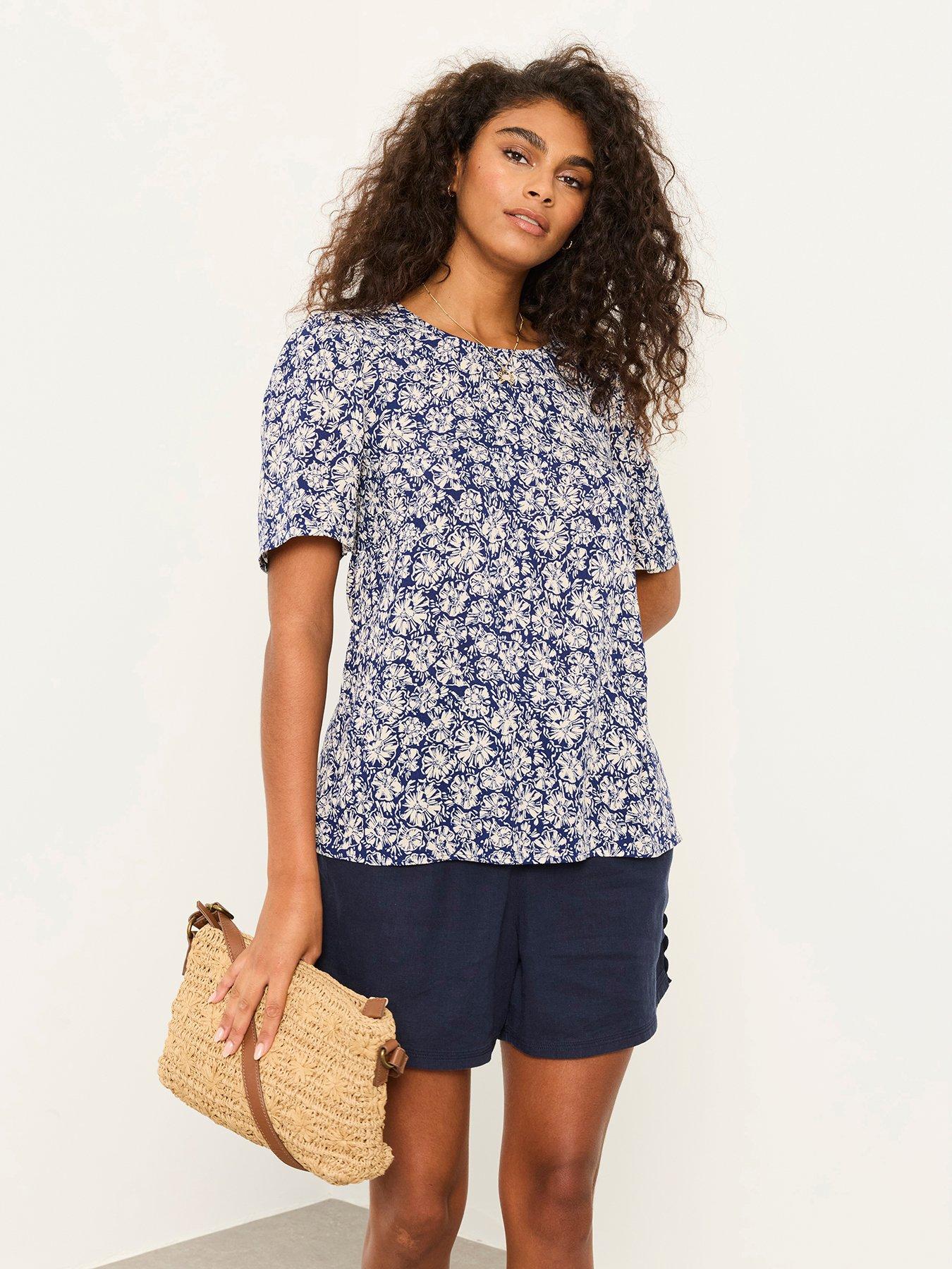 FatFace Lyndy Shells Blouse - Blue