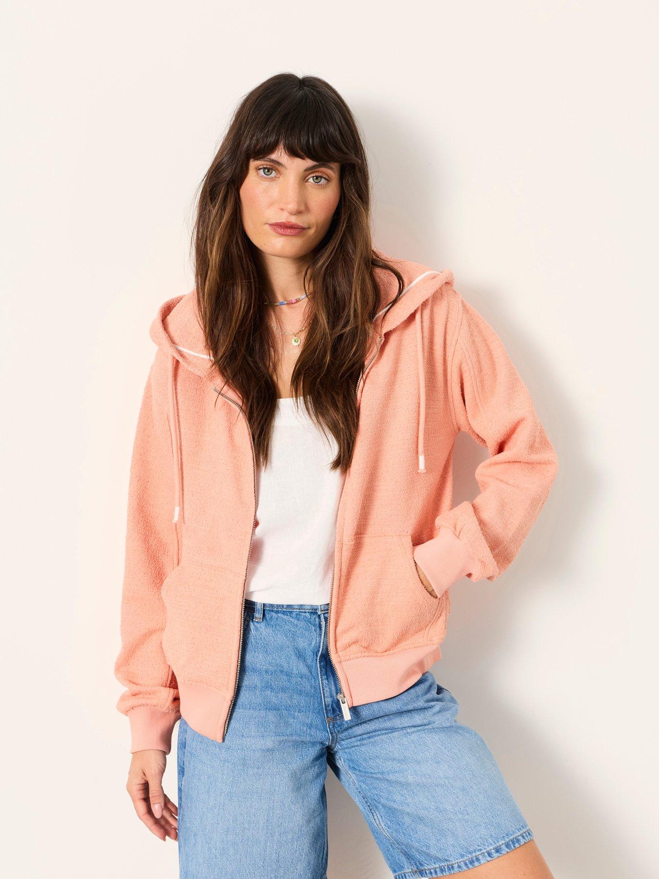 FatFace Flora Zip Thru Jacket - Pink