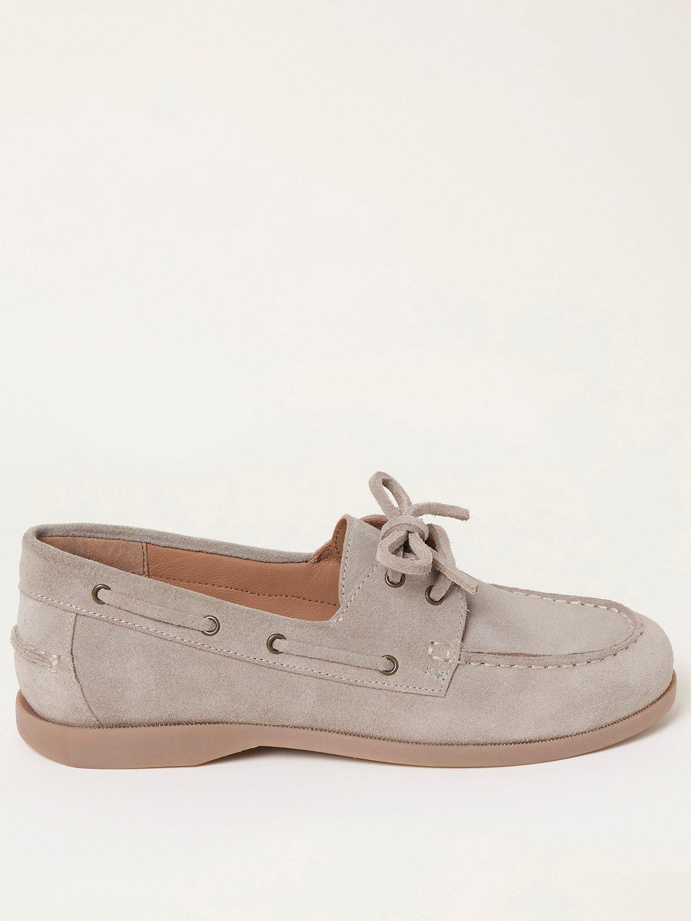 FatFace Womens Boat Shoe Flat - Beige