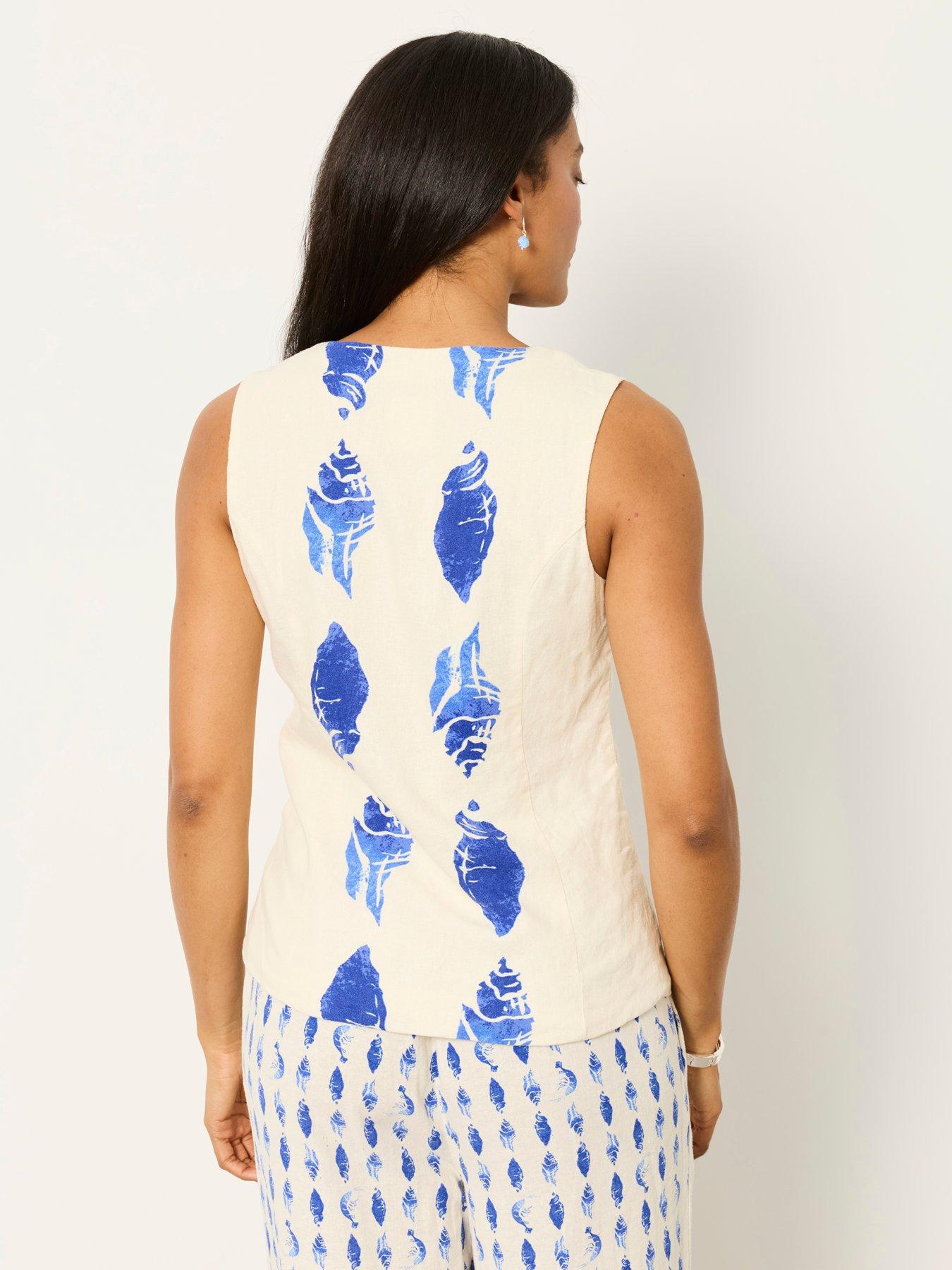 Image 2 of 7 of FatFace Indie Shell Waistcoat - Cream