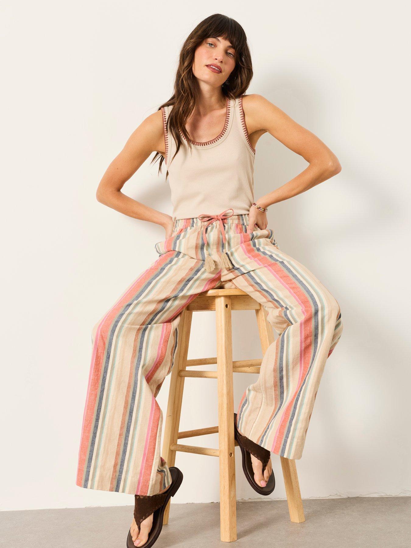 FatFace Amberley Stripe Trousers - Multi