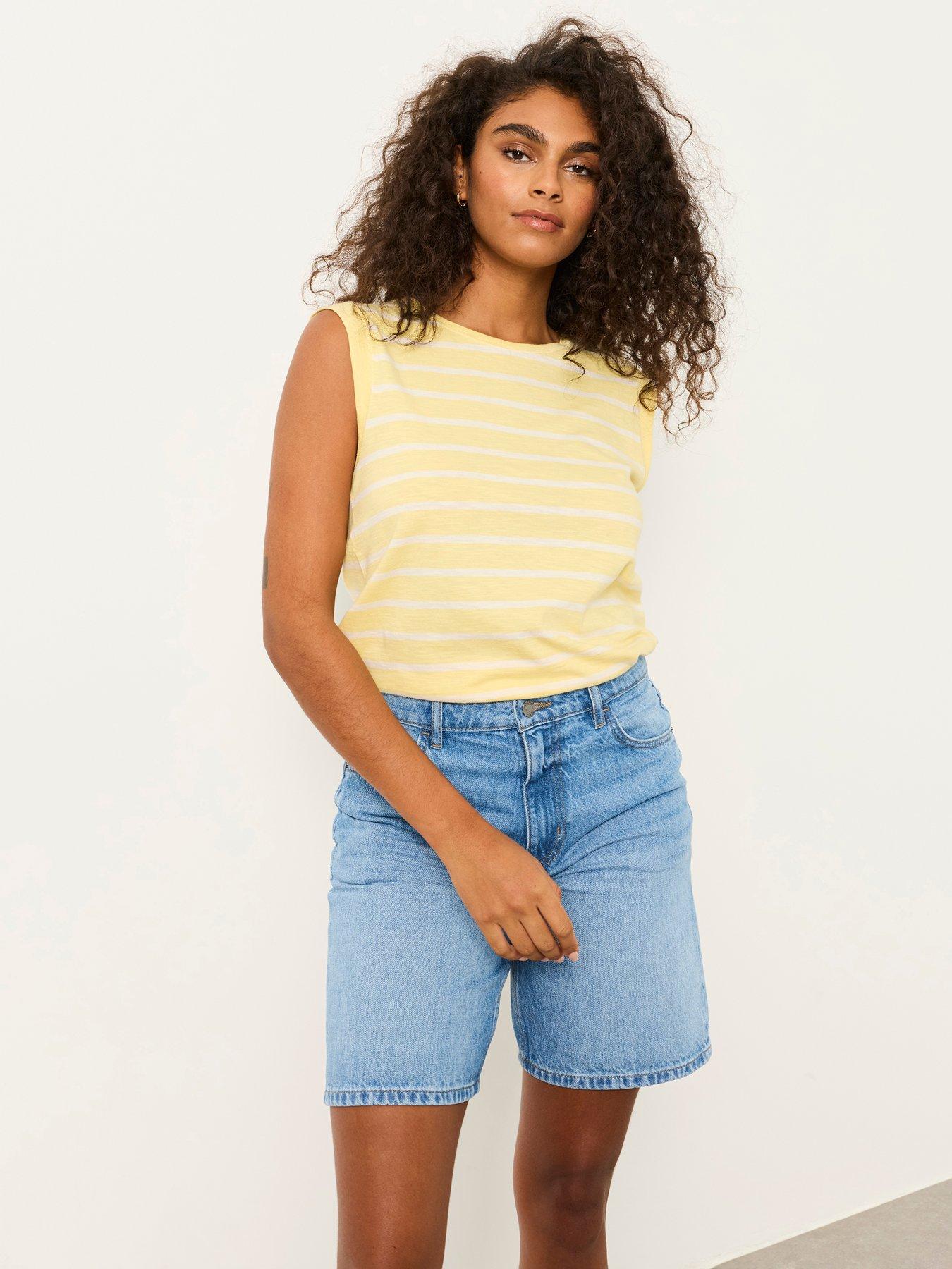FatFace Tia Stripe Tank - Yellow