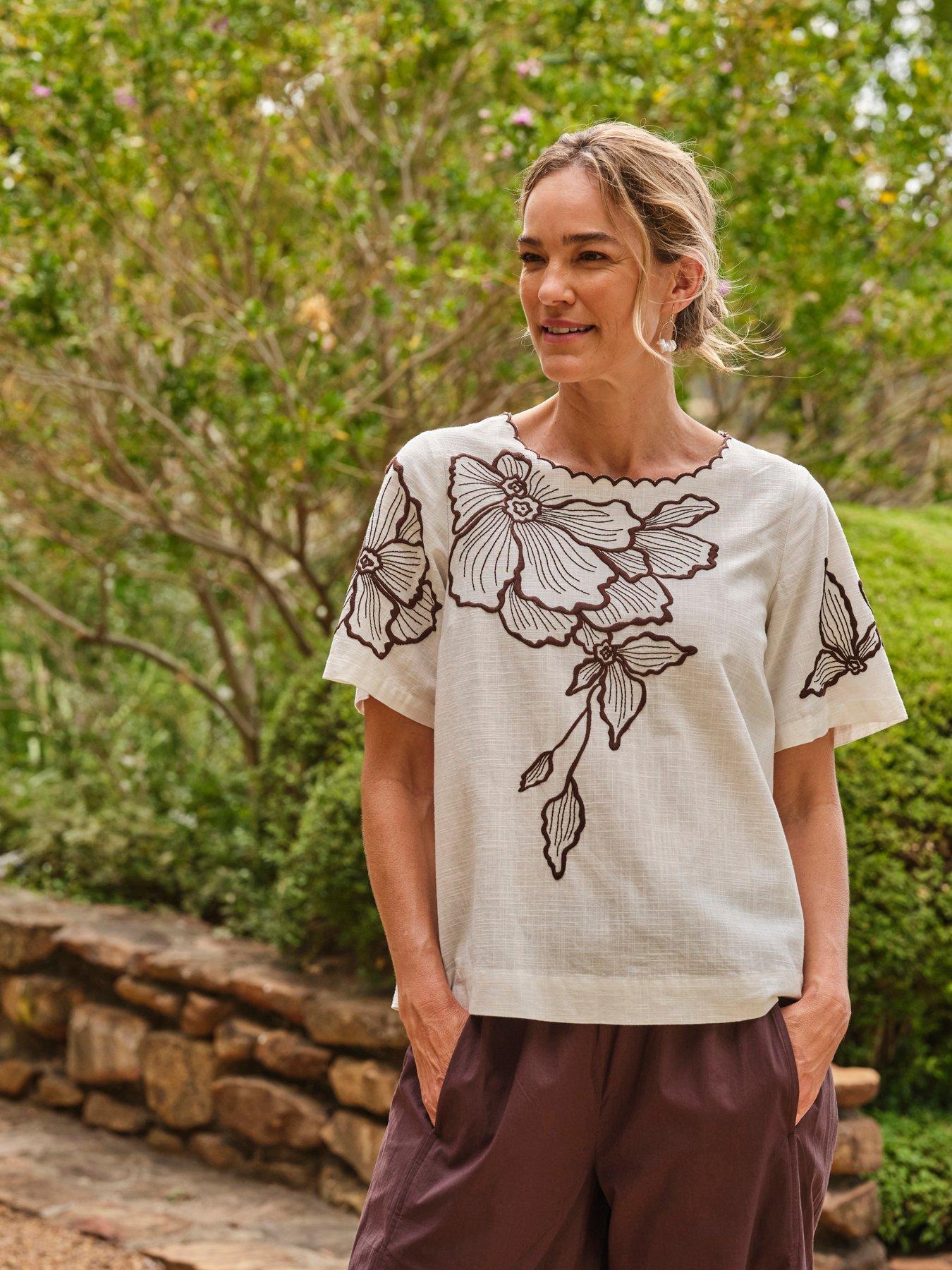 FatFace Hazel Blouse - Cream