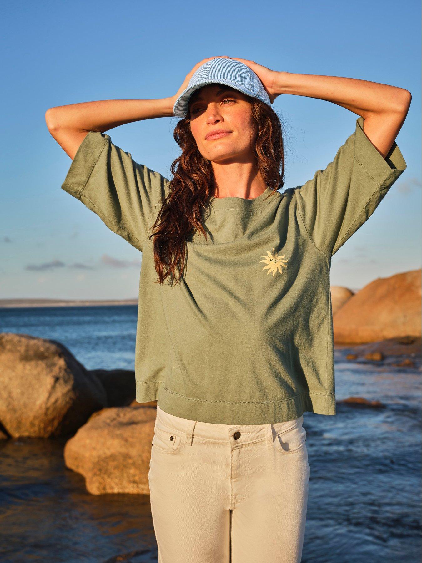 FatFace Kate Soleil Graphic T-Shirt - Green