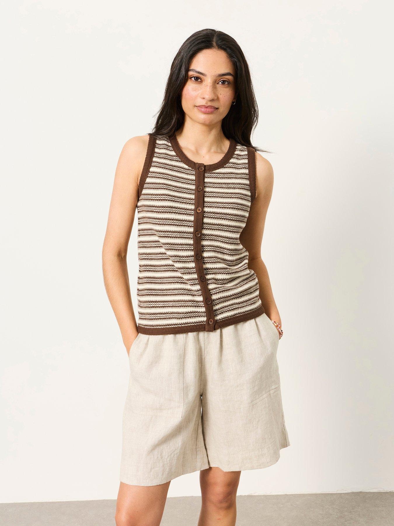 FatFace Rosa Stripe Waistcoat - Multi