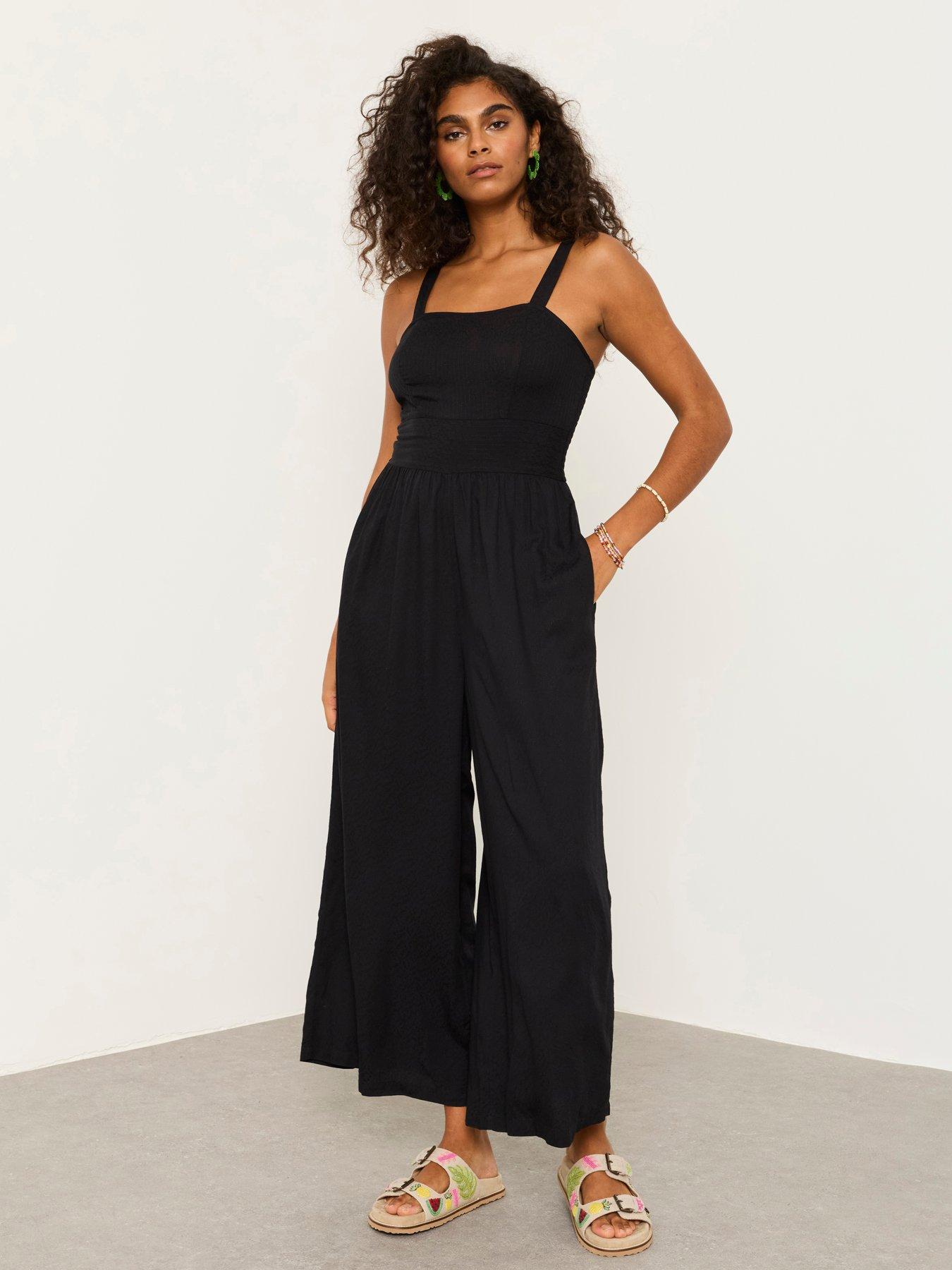 Image 1 of 5 of FatFace Ruby Jumpsuit - Black