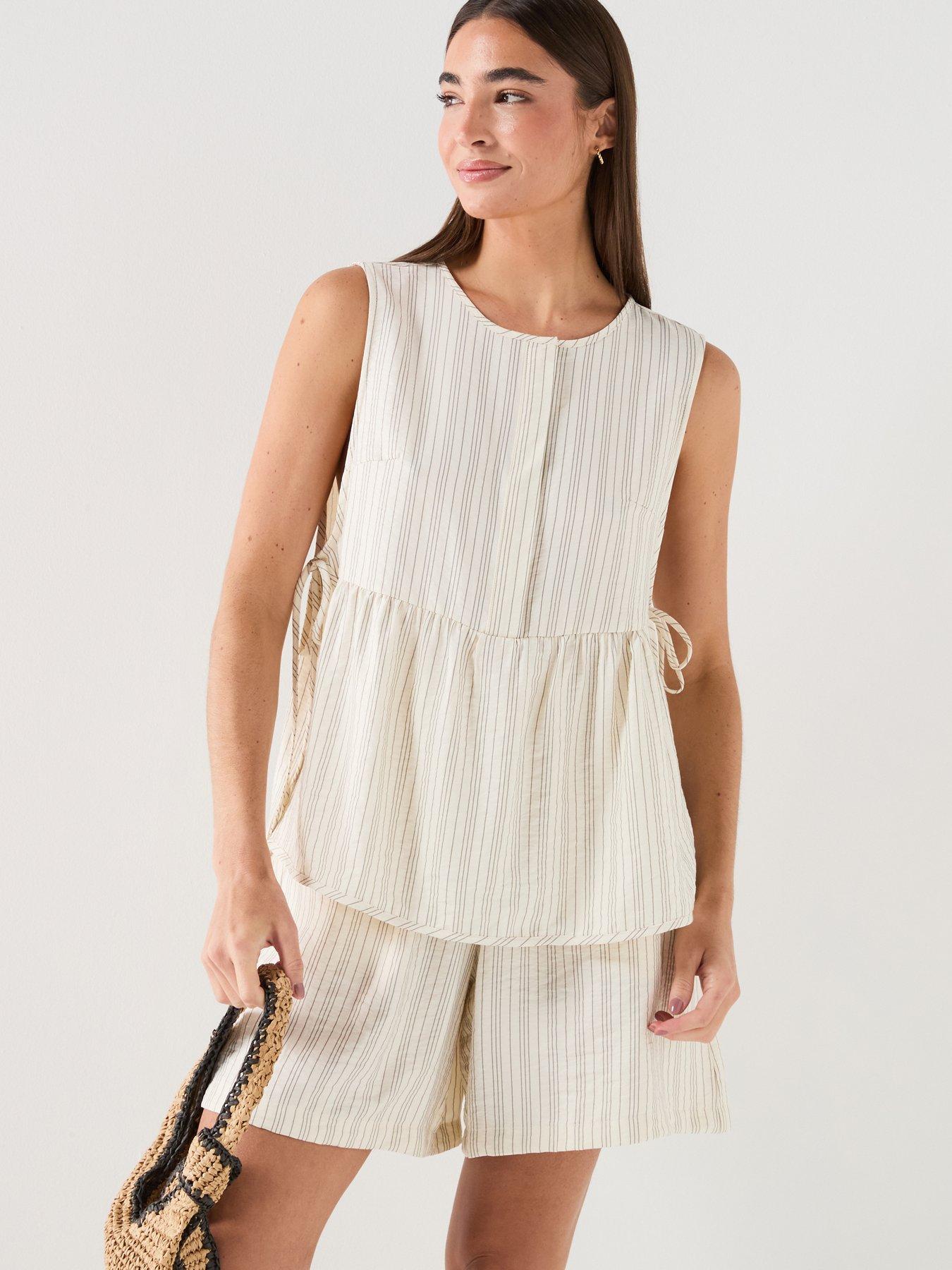 JDY Meghan Tie Top - Cream