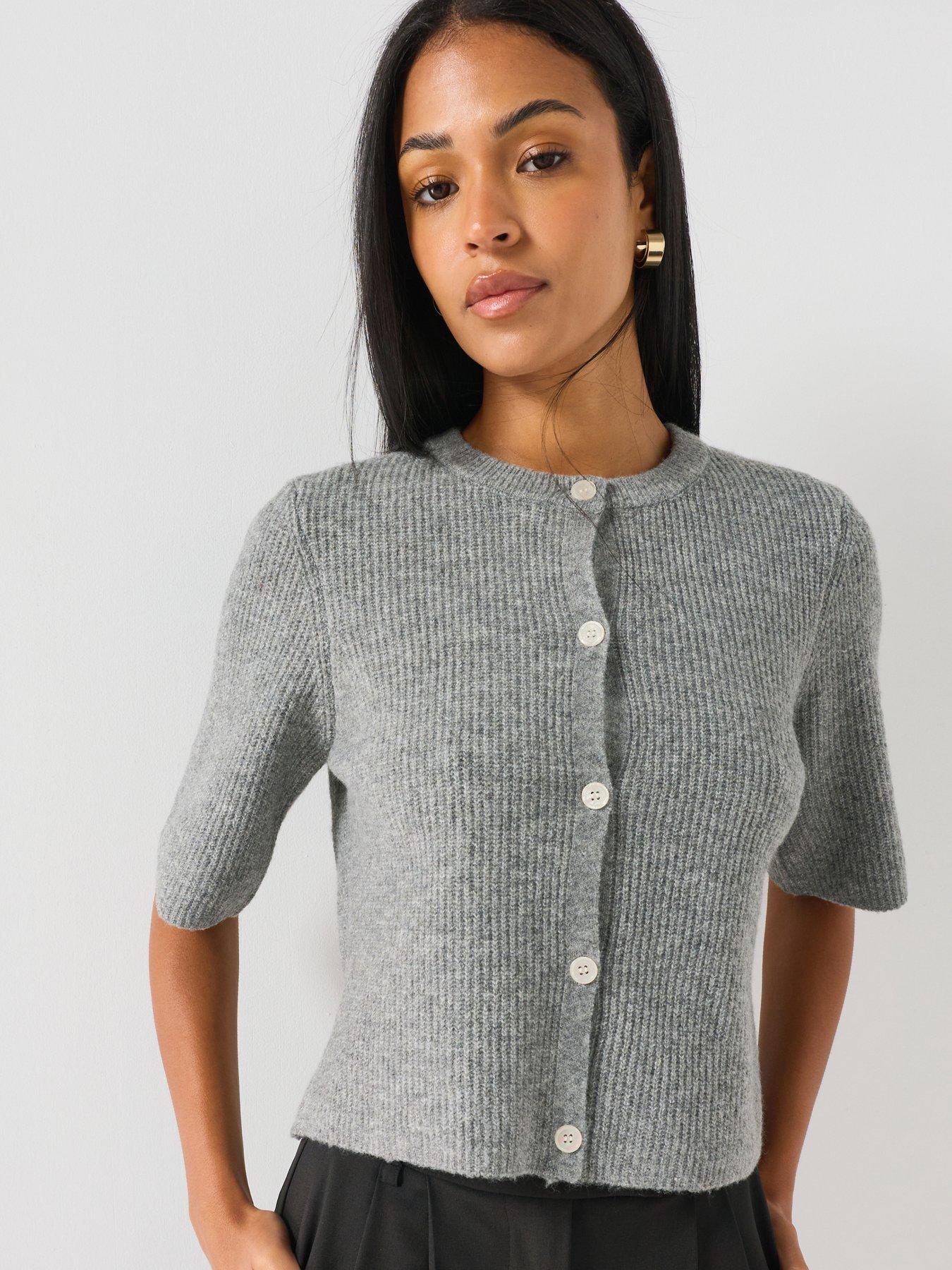 PIECES Pcsilly Ss O-neck Knit Cardigan Noos Bc