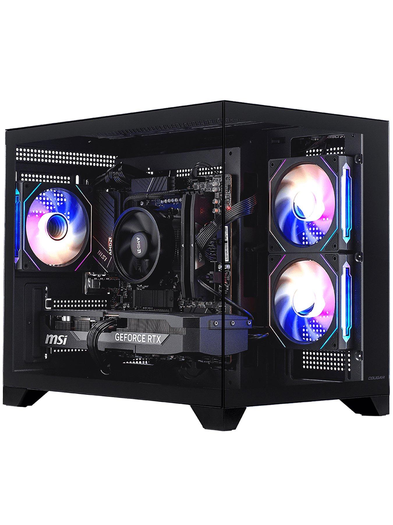  image of stormforce-carbon-amd-ryzen-5-16gb-ram-1tb-ssd-geforce-rtx-3050-gaming-desktop-bundle
