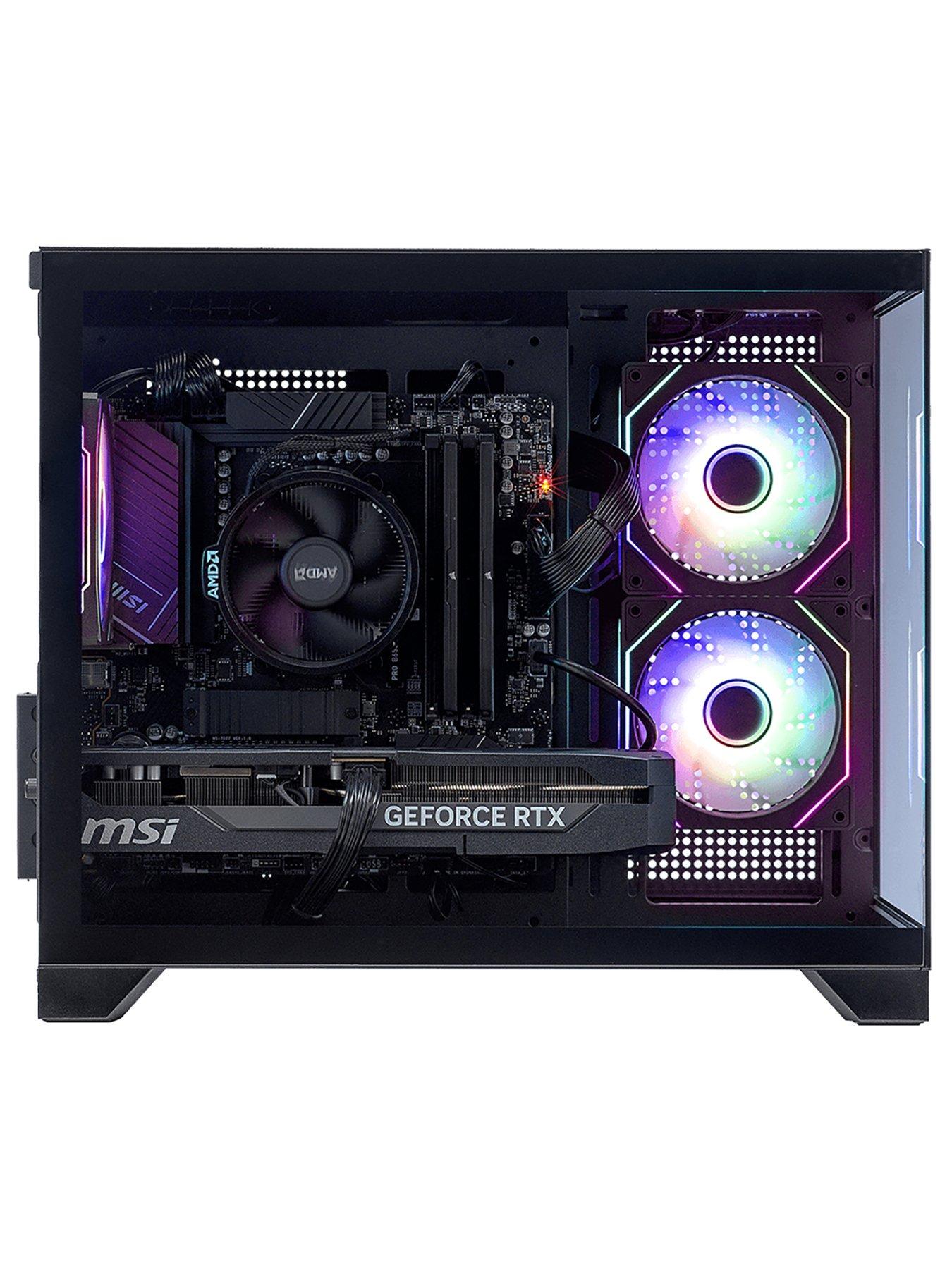  image of stormforce-carbon-amd-ryzen-5-16gb-ram-1tb-ssd-geforce-rtx-3050-gaming-desktop-bundle