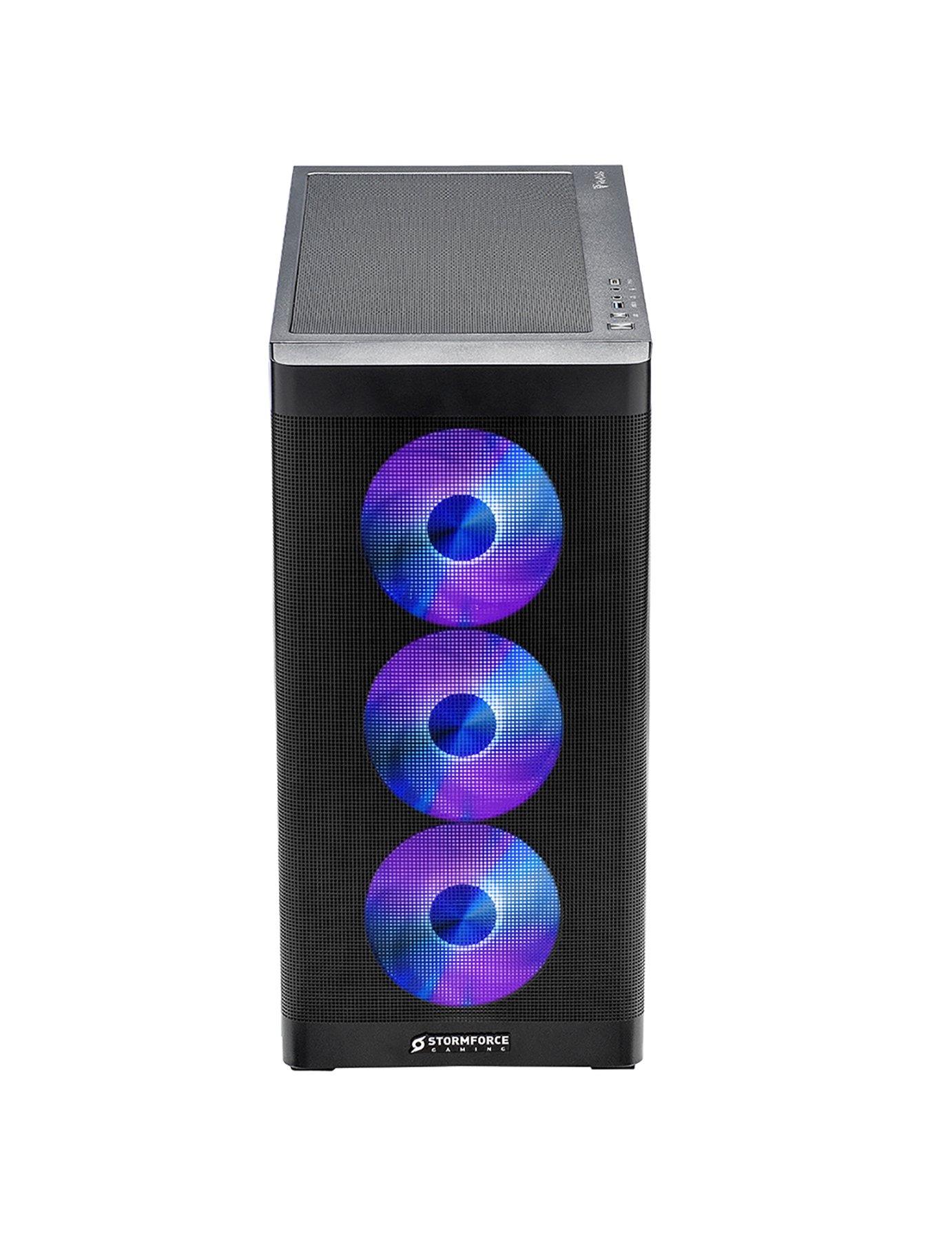  image of stormforce-recon-amd-ryzen-5-16gb-ram-1tb-ssd-geforce-rtx-5060-gaming-desktop