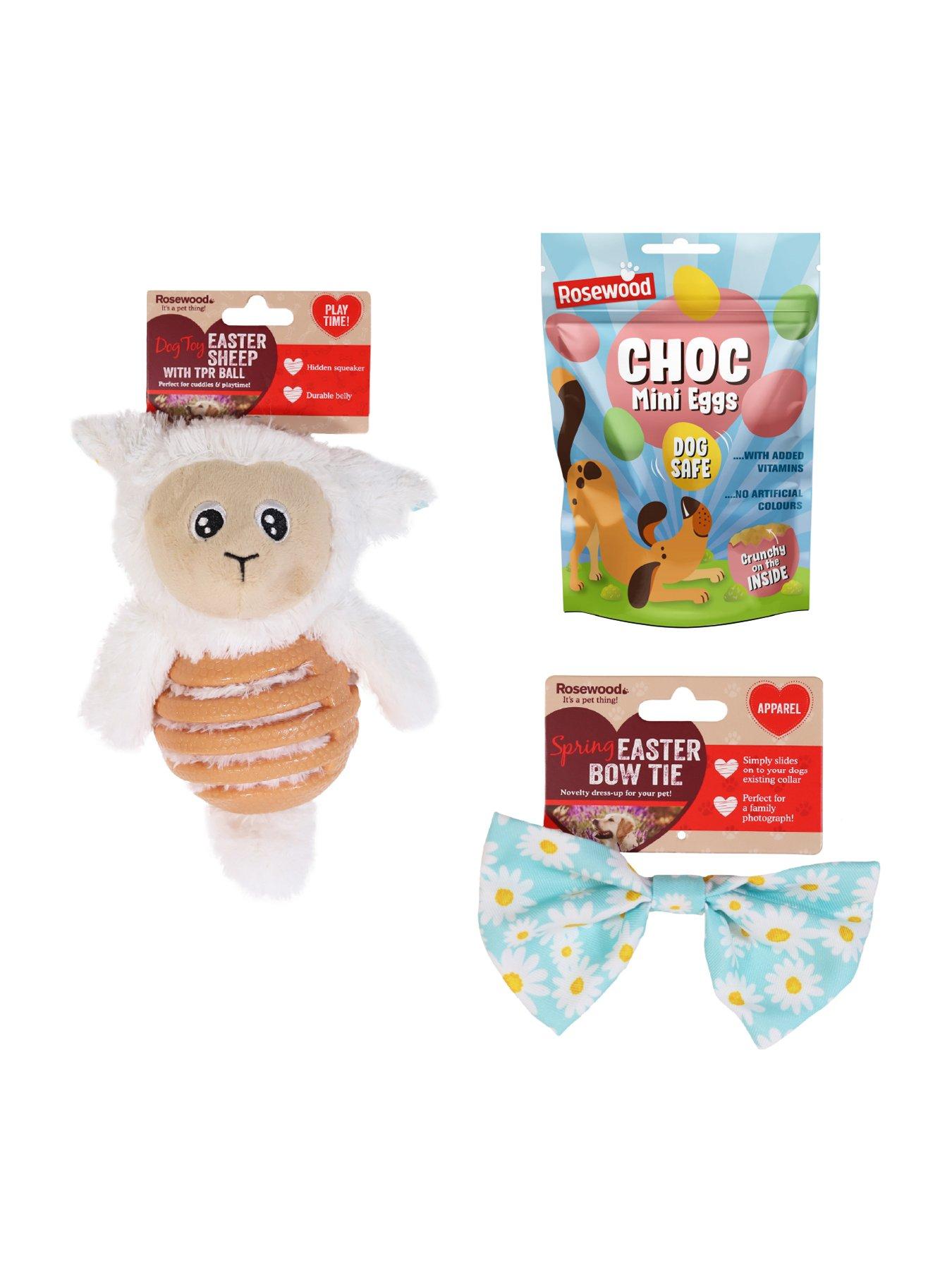 Rosewood Easter Sheep Toy/Dog Safe ChocMini eggs and Bowtie Gift Set