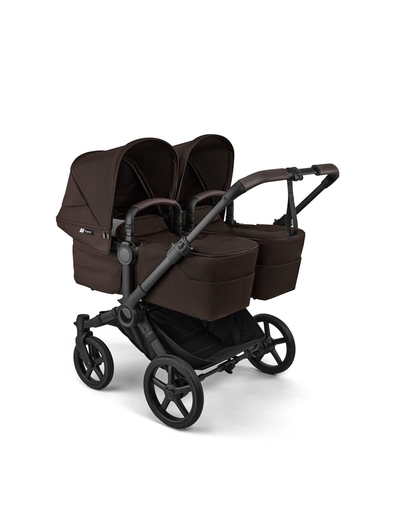  image of bugaboo-donkey-6-twin-carrycot-fabric-complete-cocoa-brown