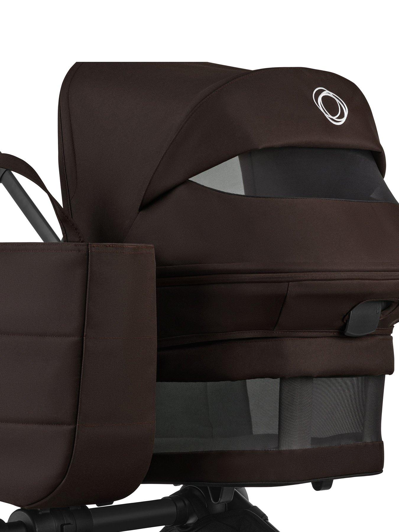  image of bugaboo-donkey-6-twin-carrycot-fabric-complete-cocoa-brown