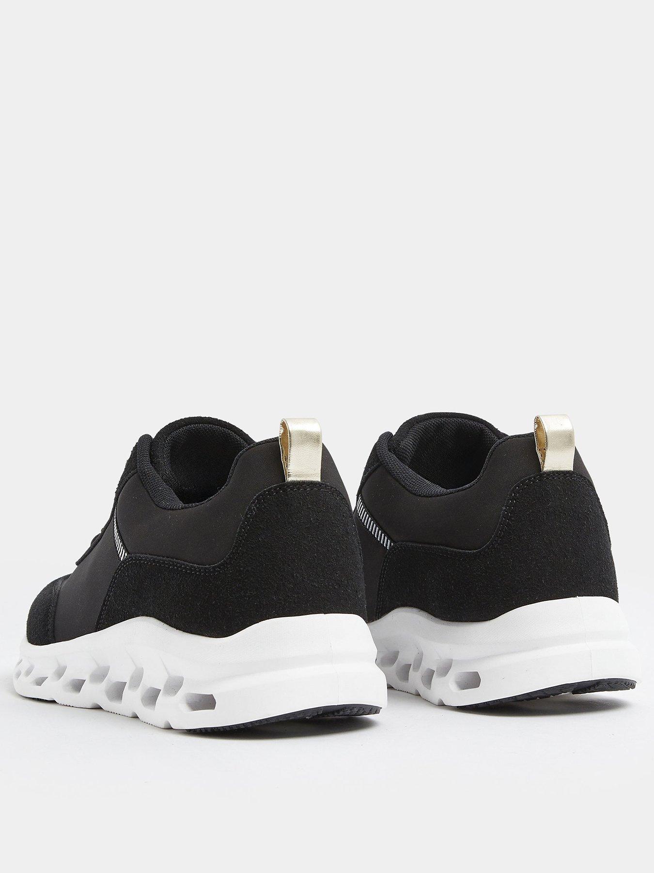Image 3 of 4 of Yours Extra Eide Fit Chunky Lace Up Runner Shoe - Black