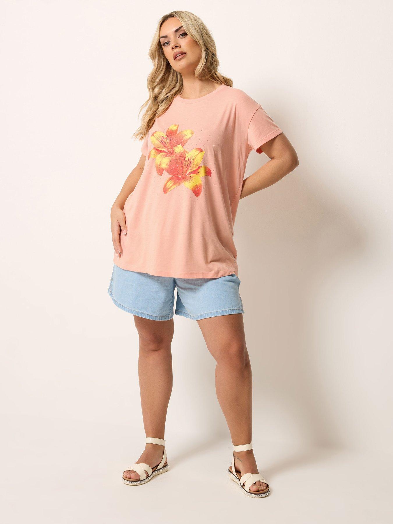  image of yours-curve-placement-core-t-shirt-orange