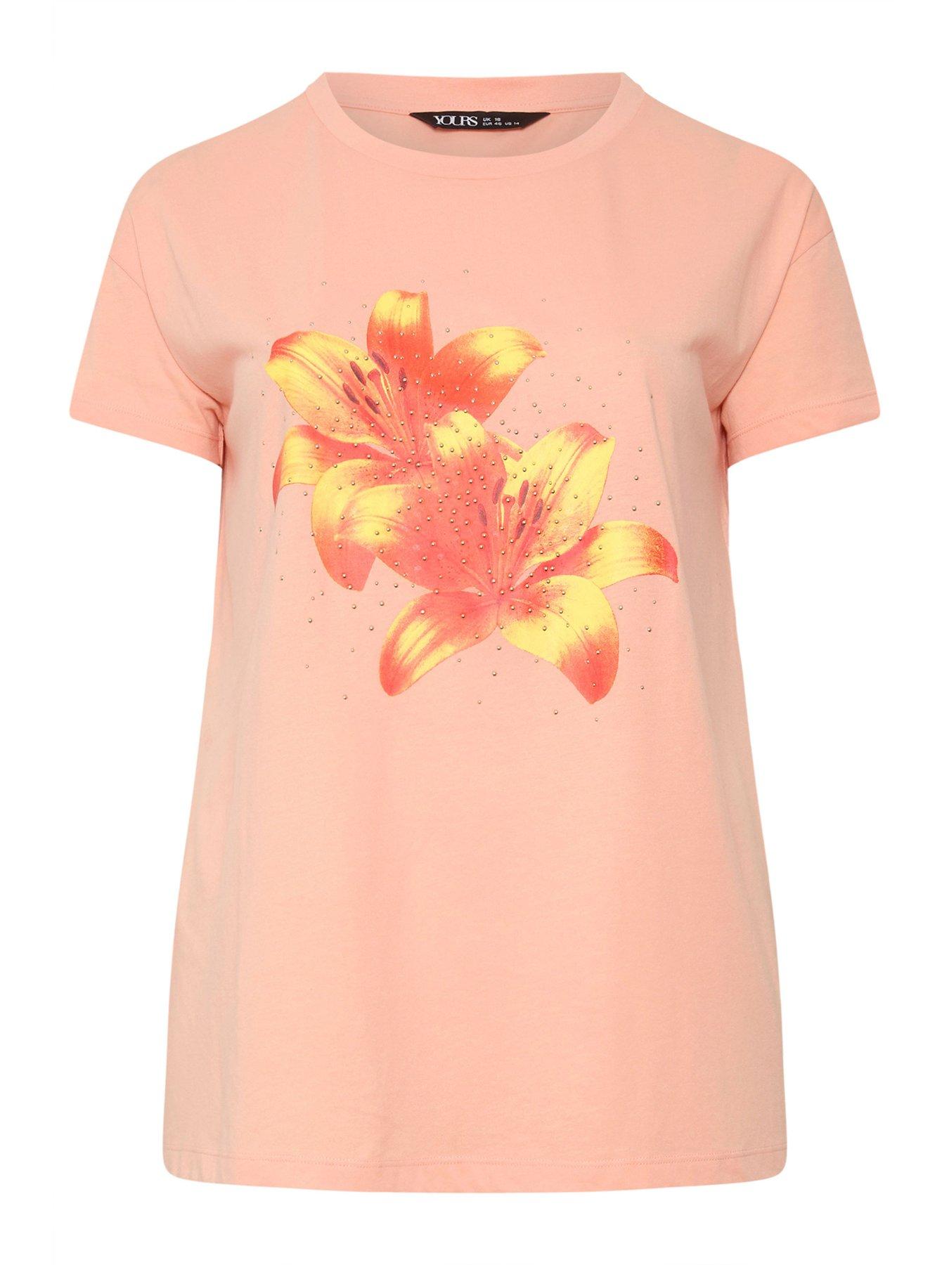  image of yours-curve-placement-core-t-shirt-orange