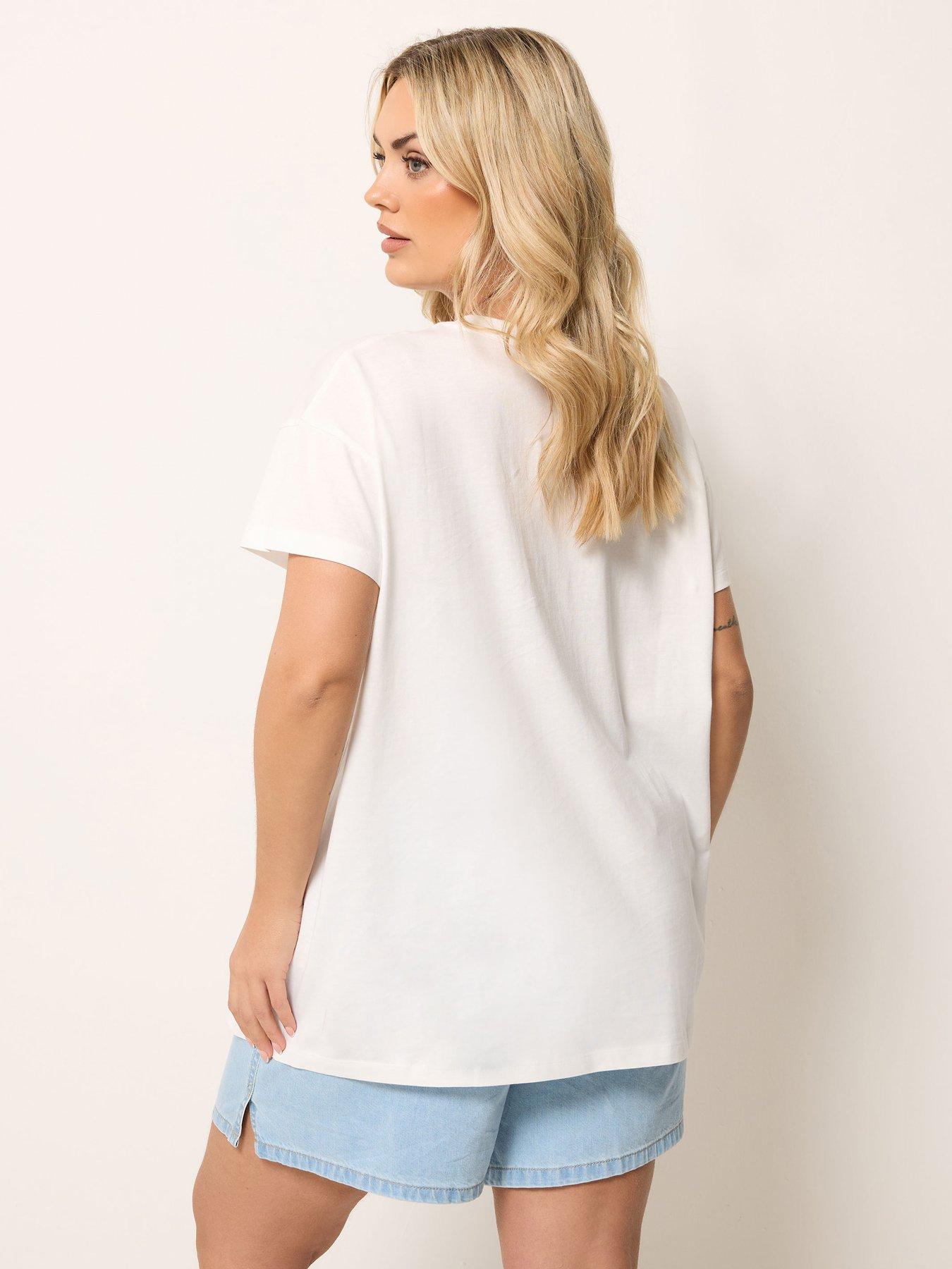  image of yours-curve-placement-core-t-shirt-white