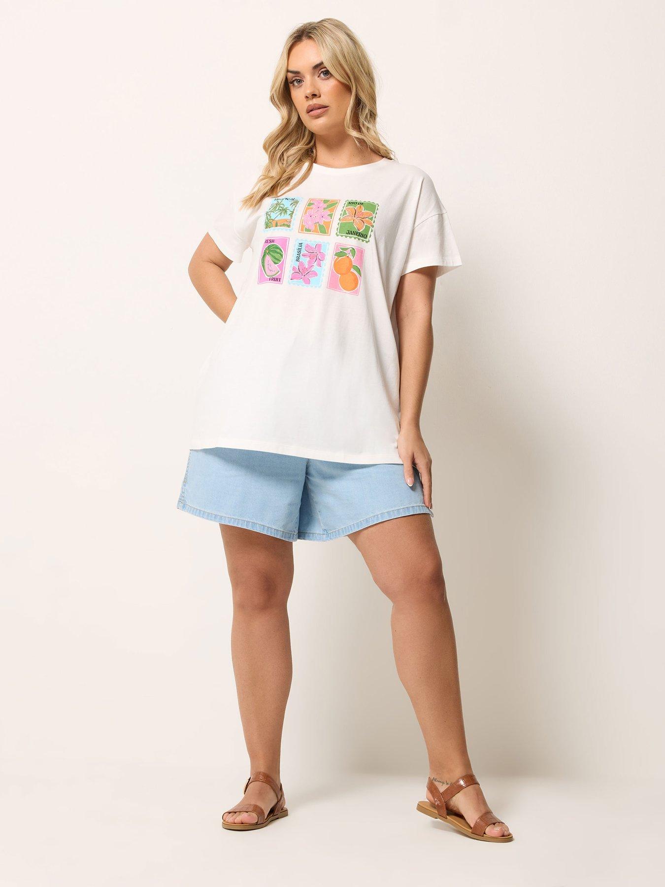  image of yours-curve-placement-core-t-shirt-white