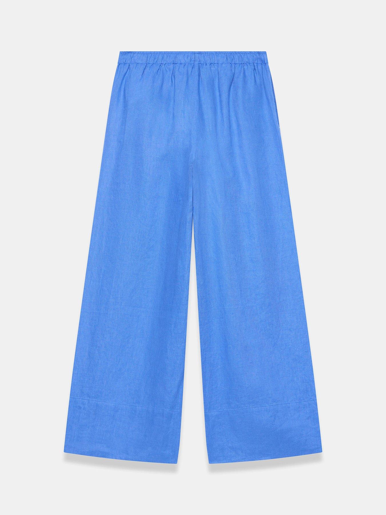 Image 6 of 6 of Mint Velvet Linen Wide Trouser - Blue