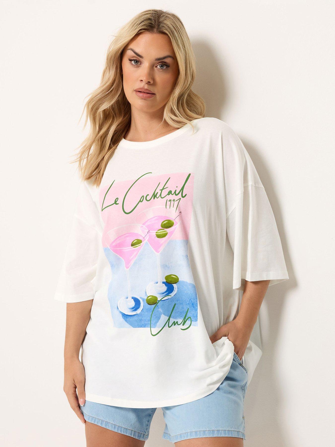  image of yours-curve-placement-boxy-t-shirt-white