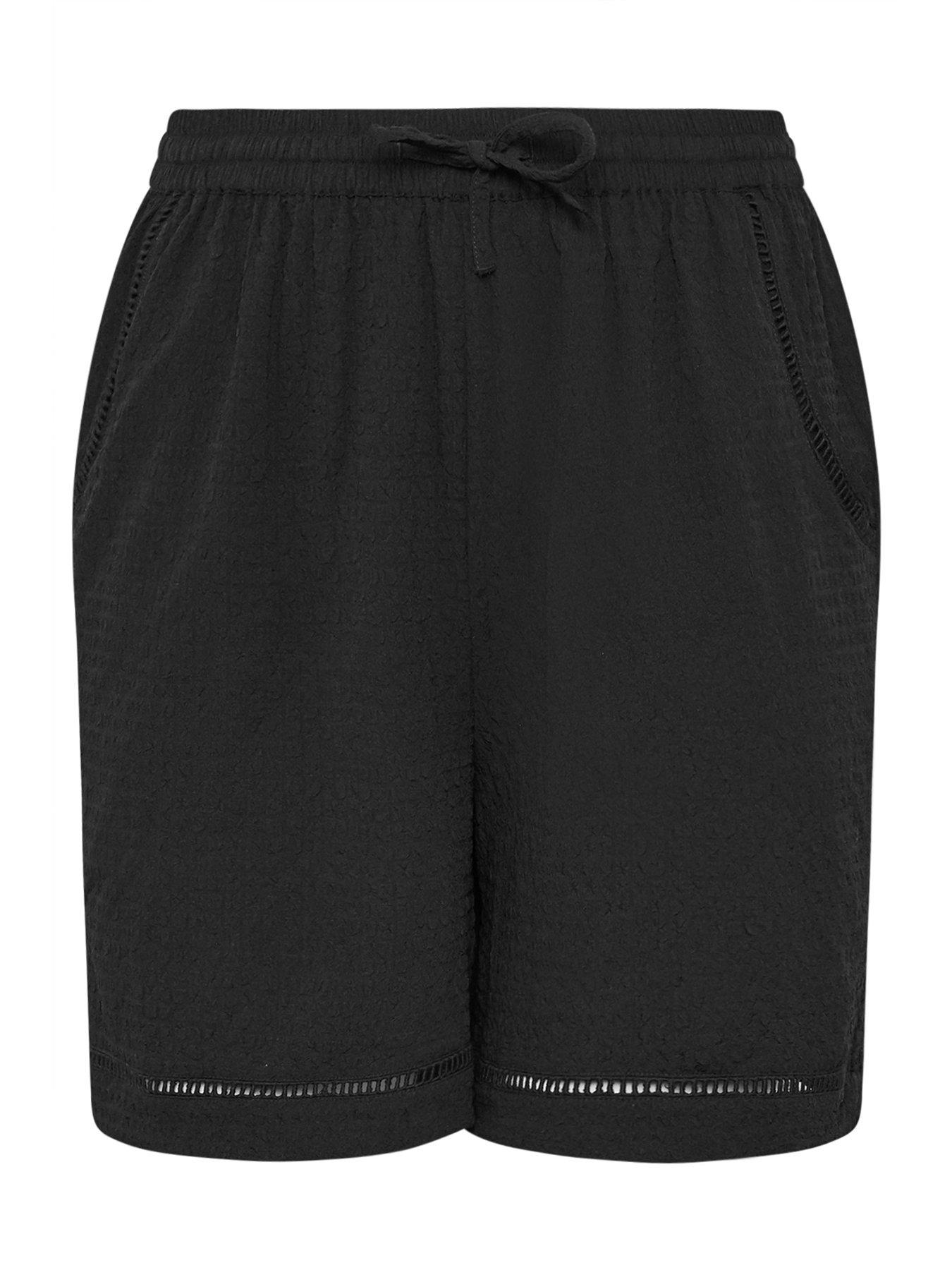 Image 5 of 5 of Yours Curve Ladder Shorts - Black
