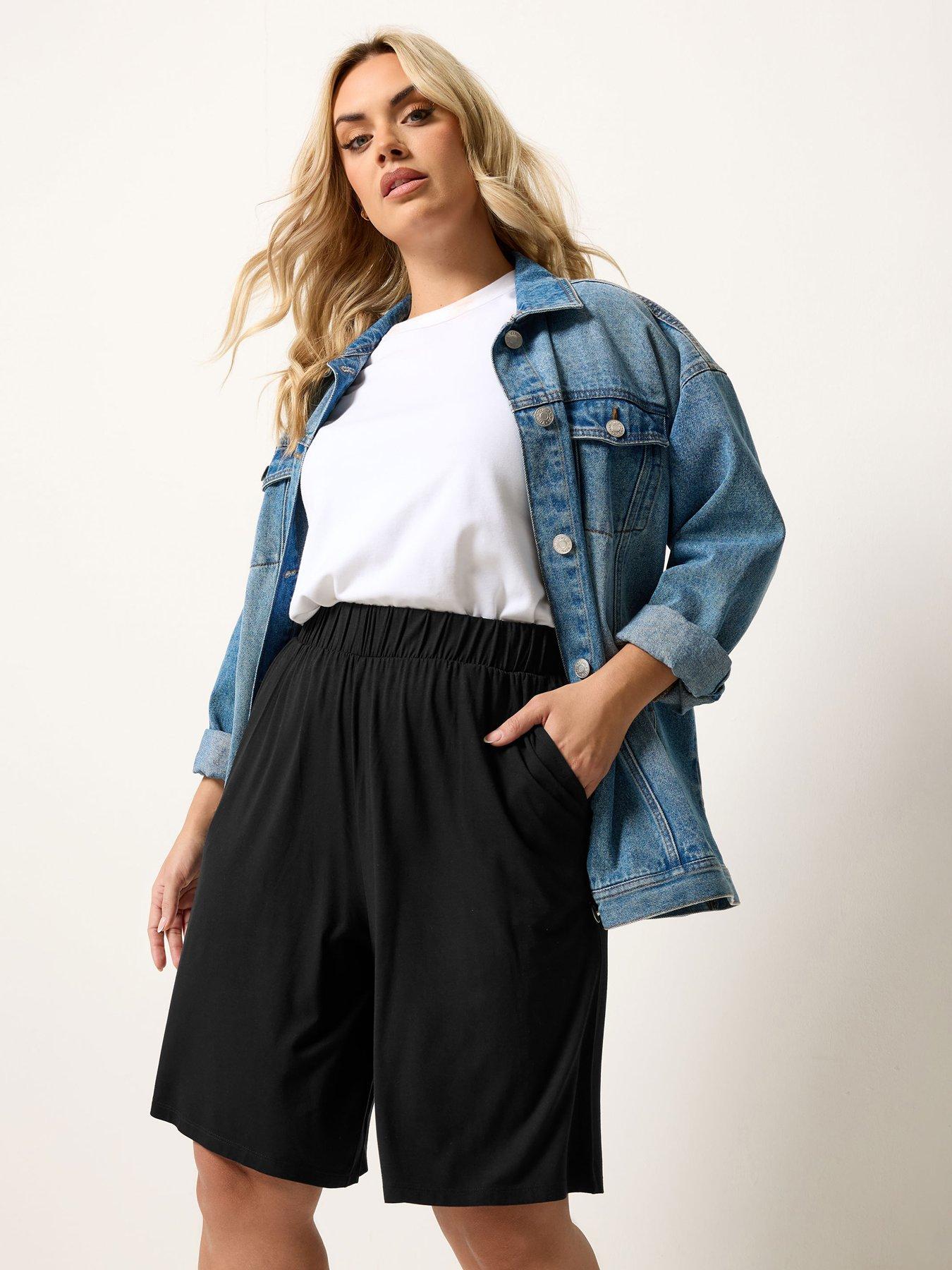 yours-curve-pull-on-jersey-shorts