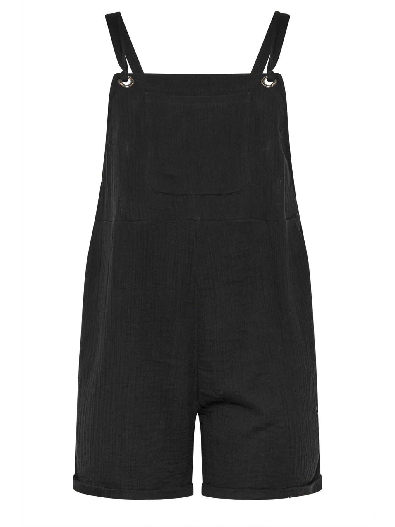 Image 5 of 5 of Yours Curve Dungaree Shorts