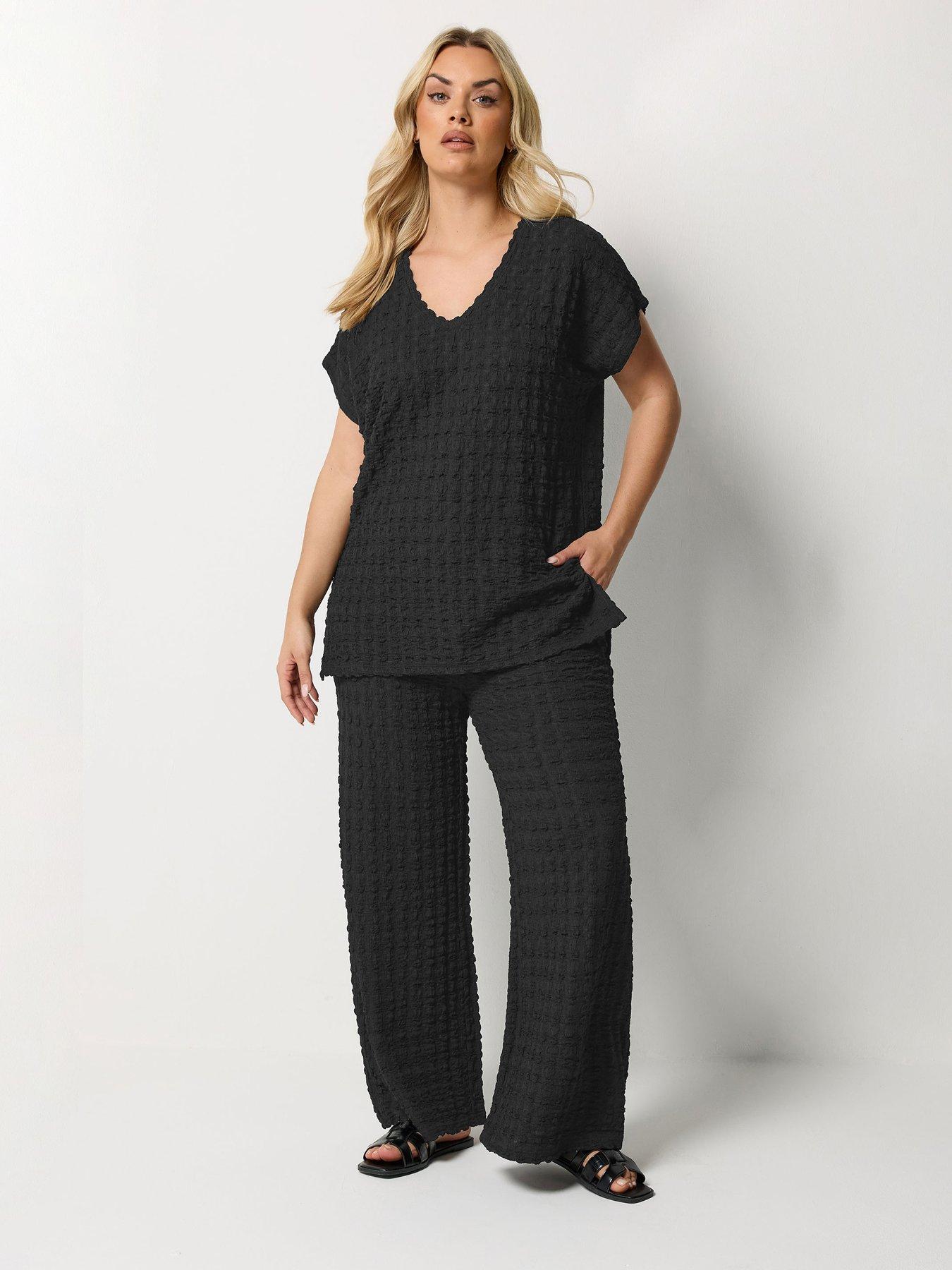 yours-curve-bubble-top-amp-trouser-set-black