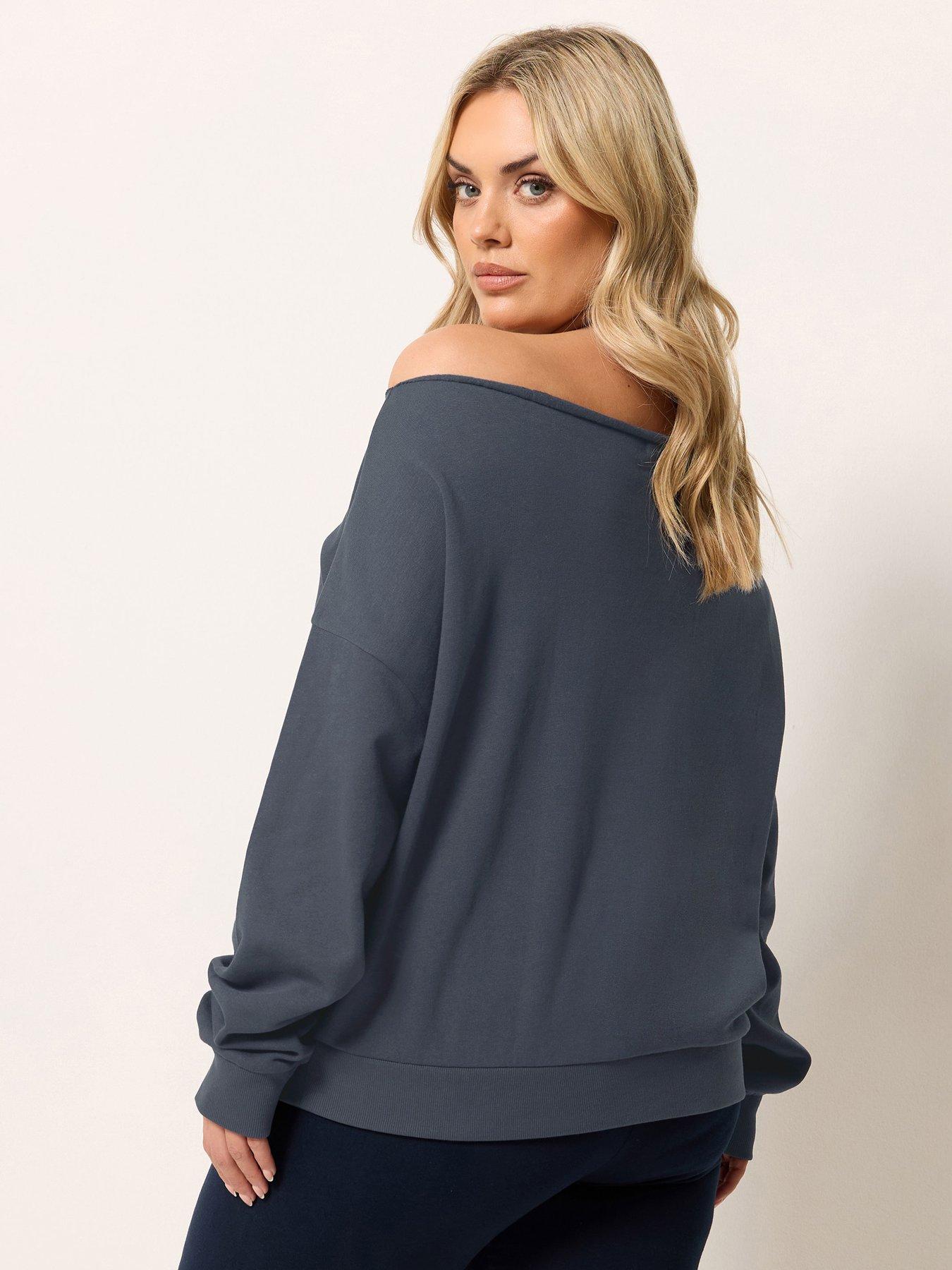 stillFront image of yours-curve-off-the-shoulder-sweatshirt