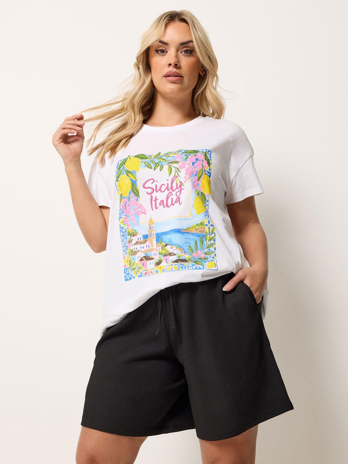 Yours Curve Textured Short Co-Ord - Black