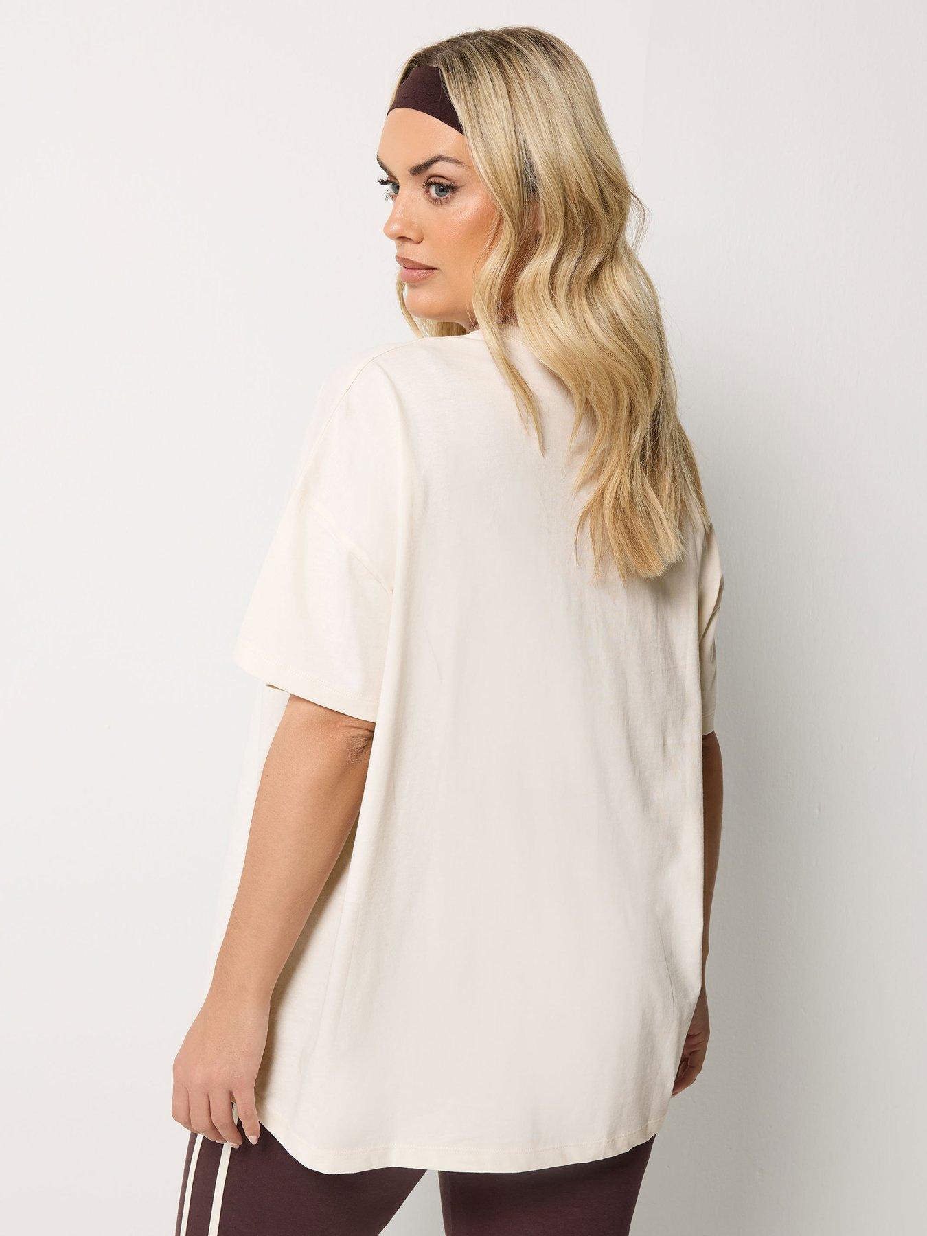 Image 2 of 5 of Yours Curve Wellness Studio Active T-Shirt - White